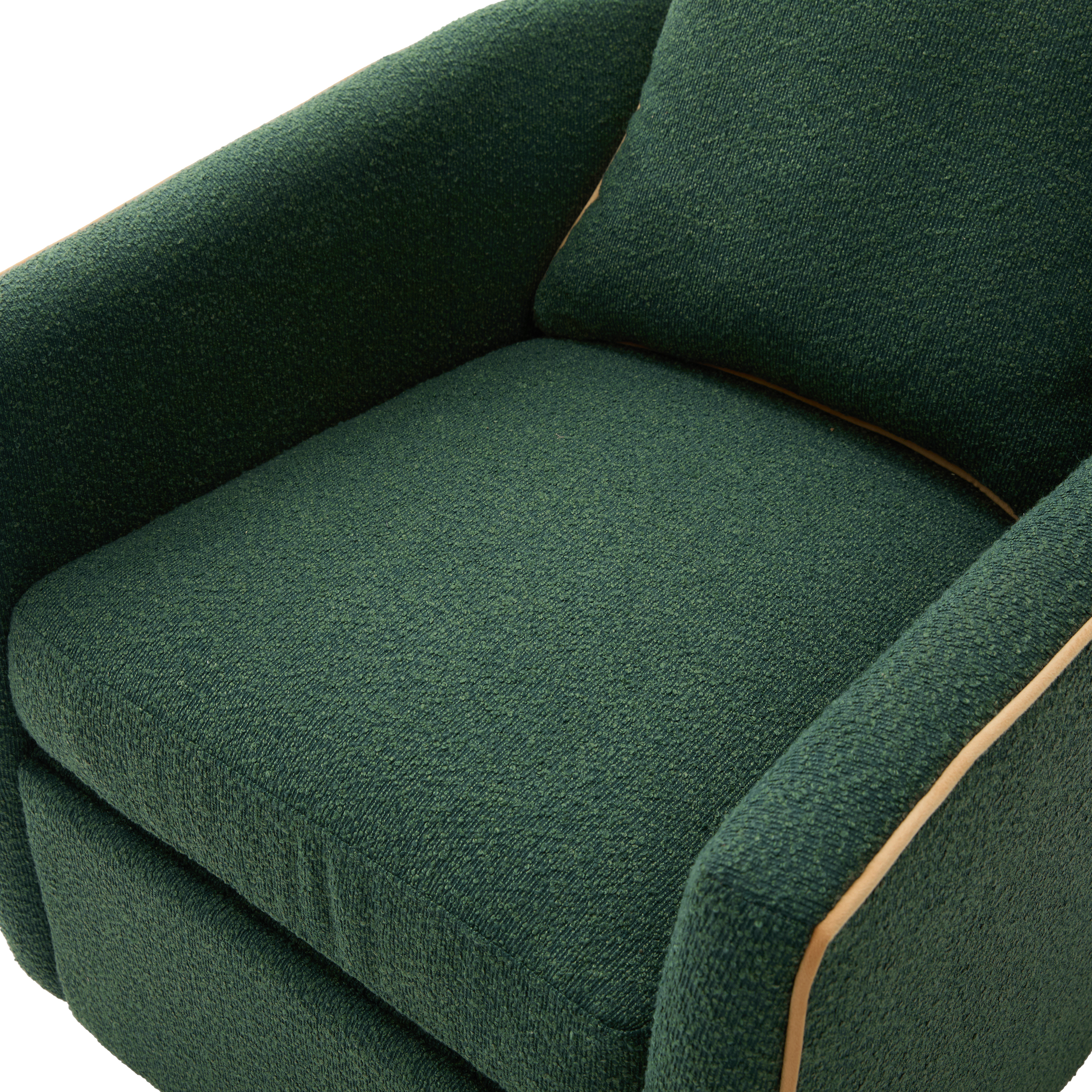 Swivel Accent Chair Upholstered Club Chair Barrel Sofa Chair for Living Room , Reading Corner, and Small Spaces, Green — foto 2