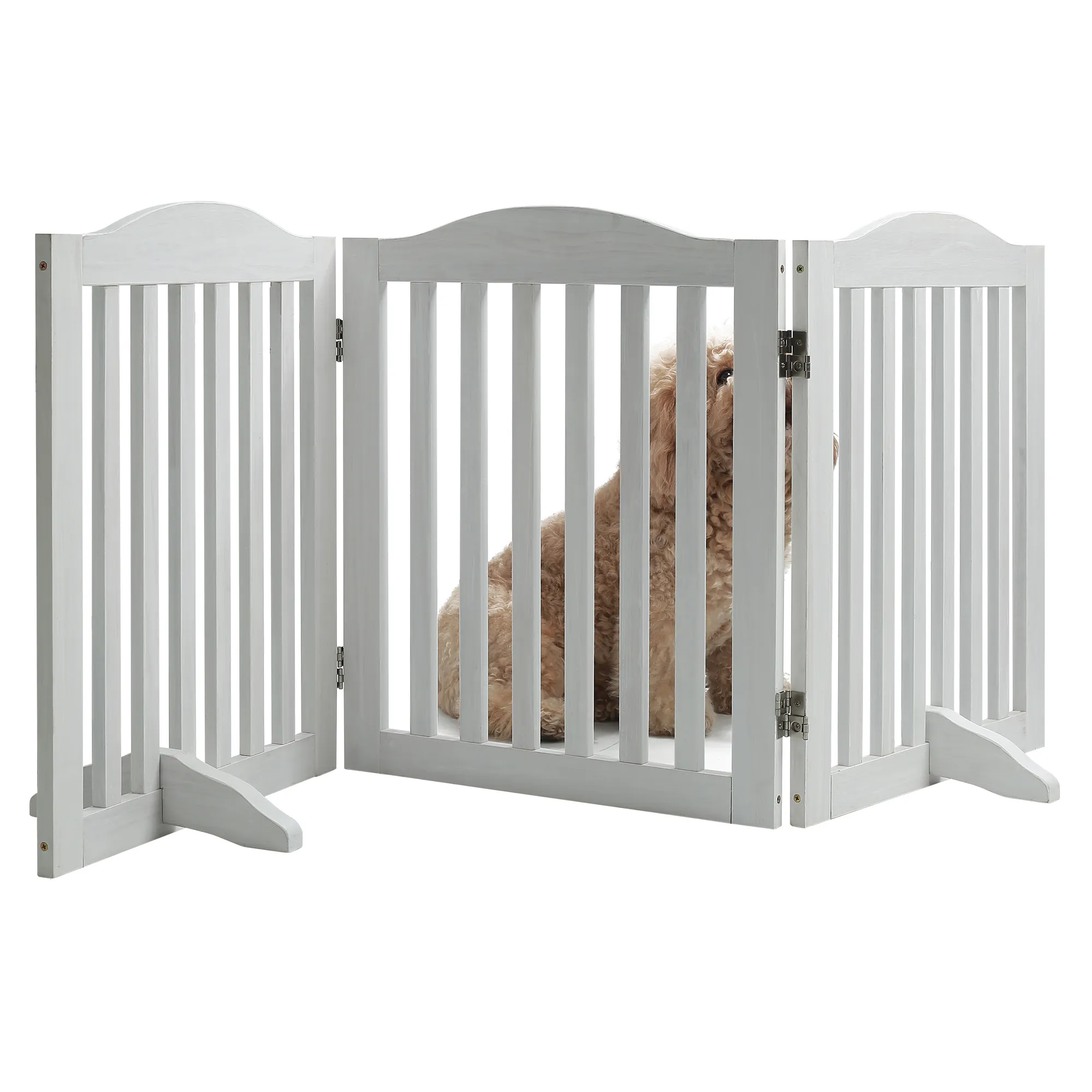 Wooden Freestanding Foldable Pet Gate