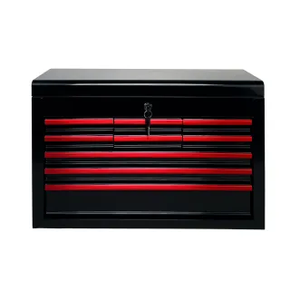 Heavy Duty Metal Tool Box, 24-inch, Portable Metal Tool Box with 9 Drawers, Small Tool Chest with EVA Liners, Ball Bearing Slide Drawers Locking & Powder Coated Finish, Multi-Funct