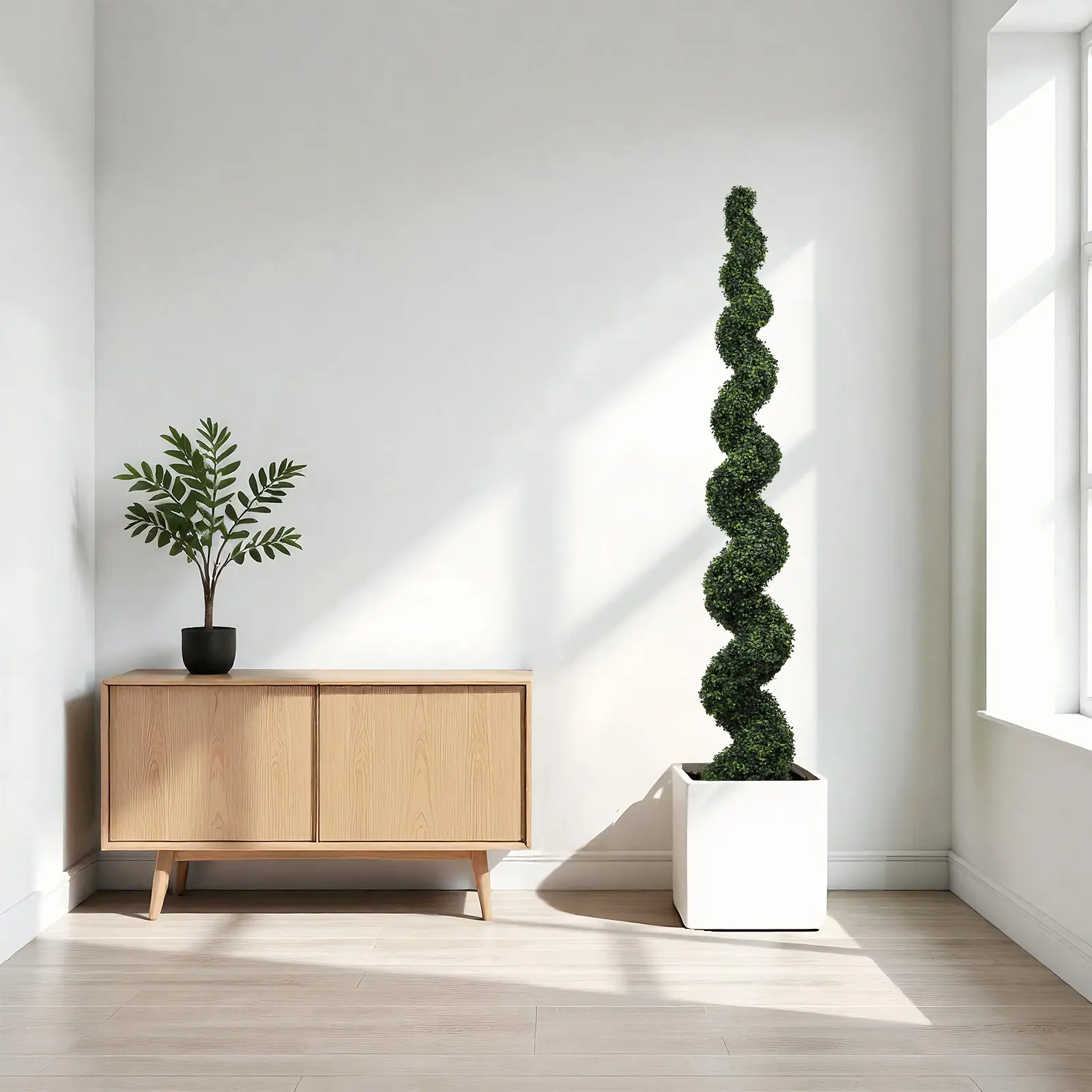7FT Spiral Topiary Trees Artificial Outdoor Faux