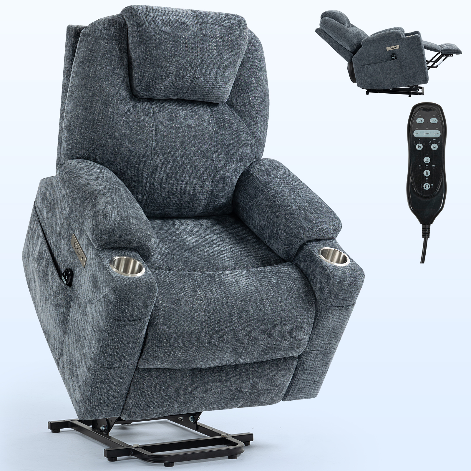 Chenille Power Lift Recliner Chair