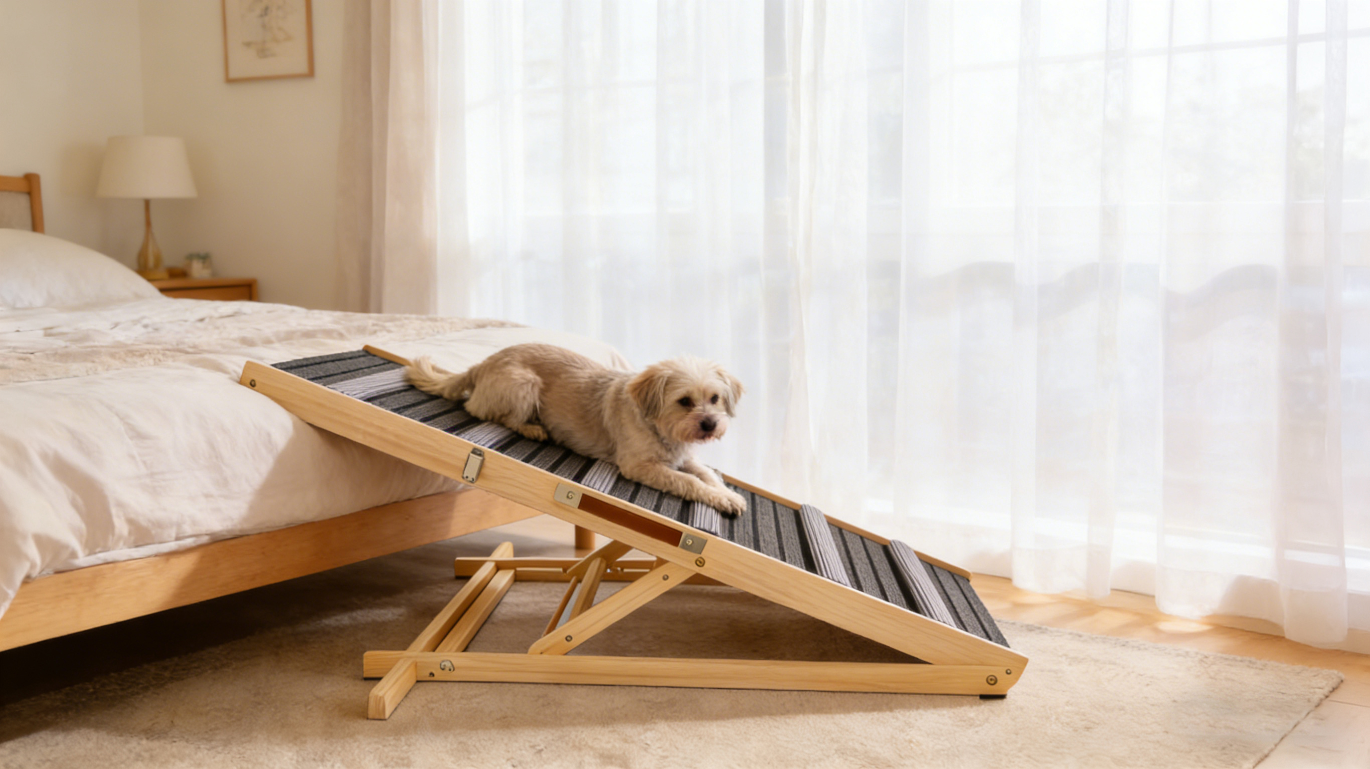 2026 Upgraded Dog Ramp for Couch, Small Dog Ramp for Sofa, 6 Adjustable Height from 14'' to 25", Portable Stable Pet Steps with Non-Slip Pad, Pet Ramps Use for Sofa Couch Stairs — foto 2