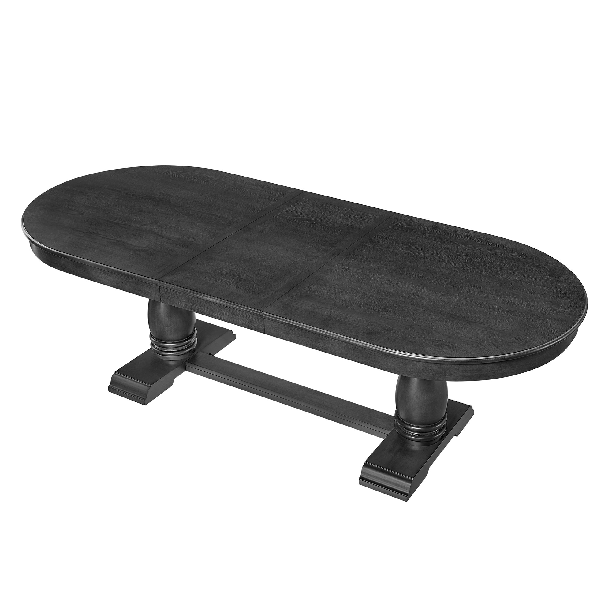94.06 Inch Extendable Wooden Dining Table for 6 Persons,Long Expandable Curved Dining Table,Mid Century Modern Large Kitchen Table for Living Room,Restaurant,W2582P372897