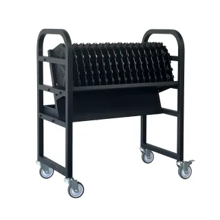 16-Device Mobile Open School Charging Cart Station for Ipads, Chromebooks, Tablets and Laptops Computer with Power Strip Included, Assembly Required