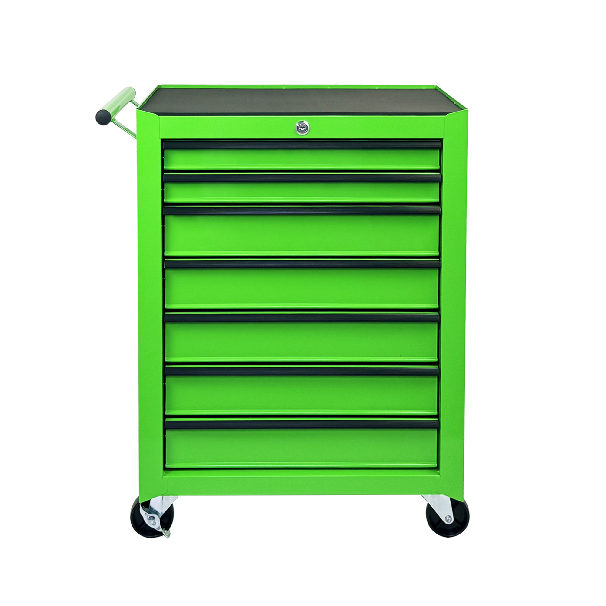 Rolling Metal Tool Chest with 7 Drawers, 20" 7-Drawer Tool Chest Cabinet with Ball Bearing Drawer Slides, Steel Tool Storage Box Organizer -GREEN
