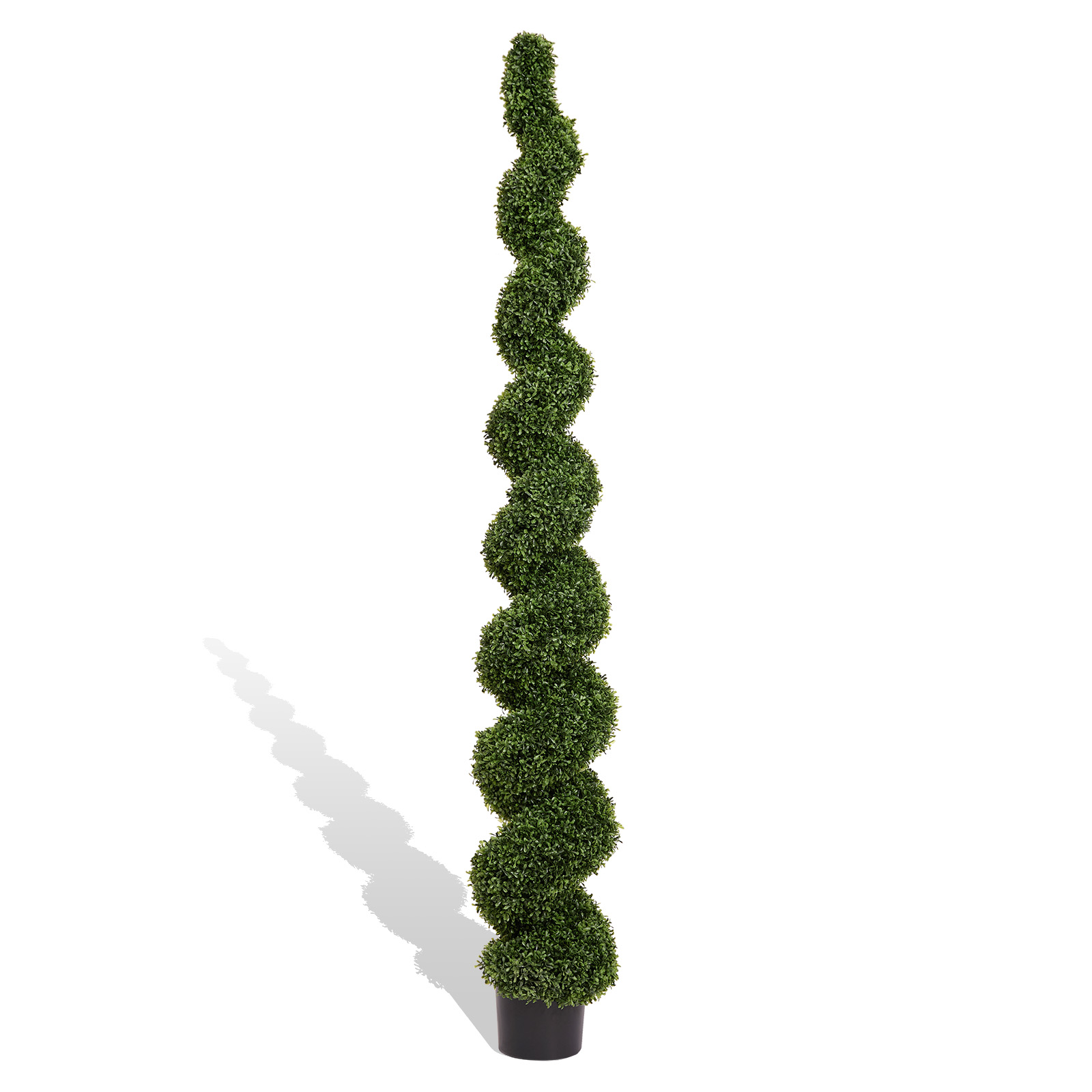 7FT Spiral Topiary Trees Artificial Outdoor Faux Boxwood Plants Large Twisted Green Potted Trees for Garden Front Porch Patio Planter Decoration, 1pc/set — foto 5