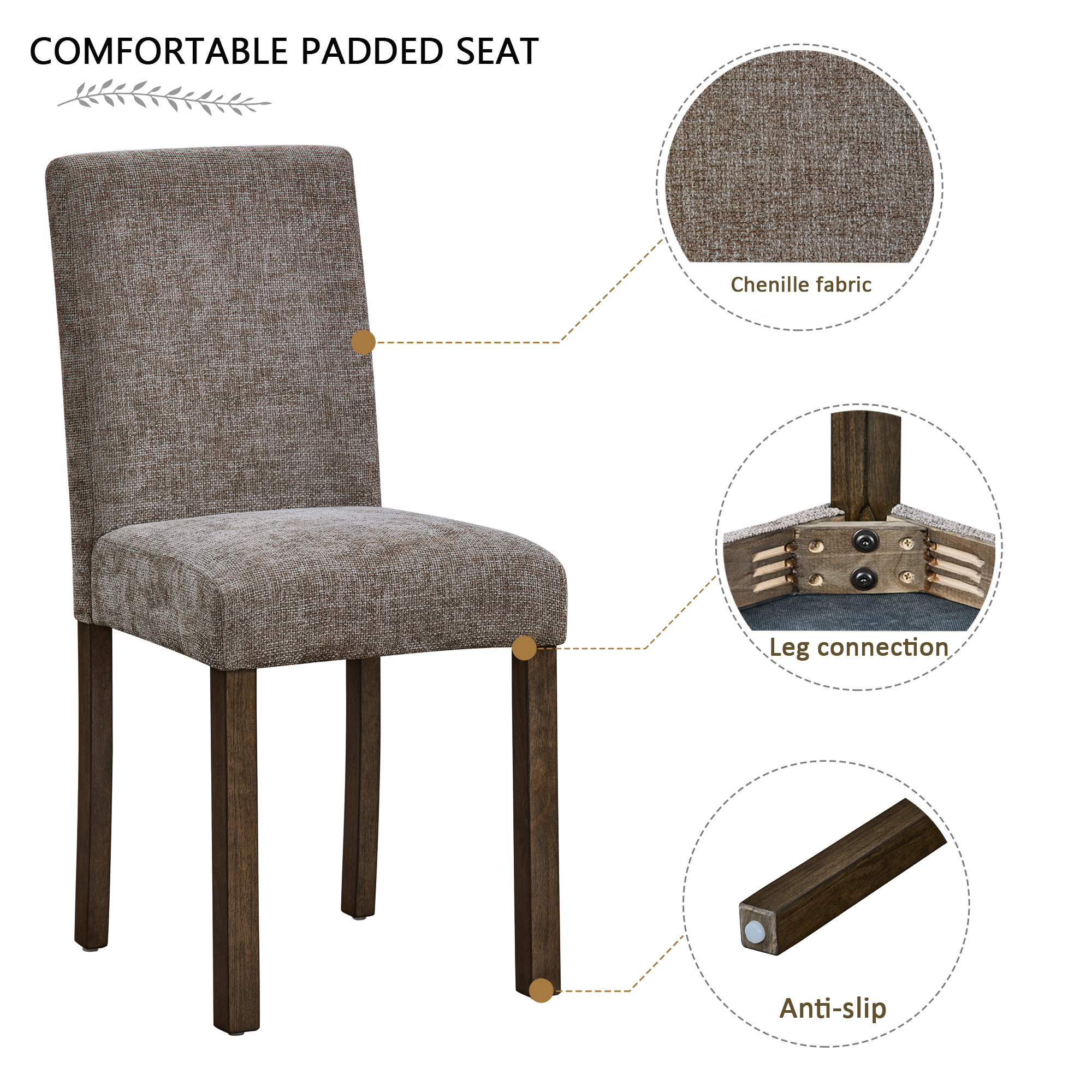 Upholstered Wooden Dining Chairs, picture 4 of 4