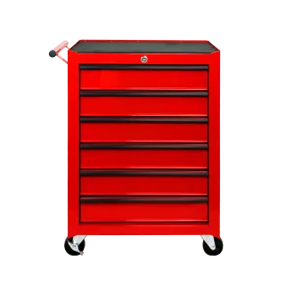 Rolling Metal Tool Chest with 6 Drawers, 20" 6-Drawer Tool Chest Cabinet with Ball Bearing Drawer Slides, Steel Tool Storage Box Organizer -RED
