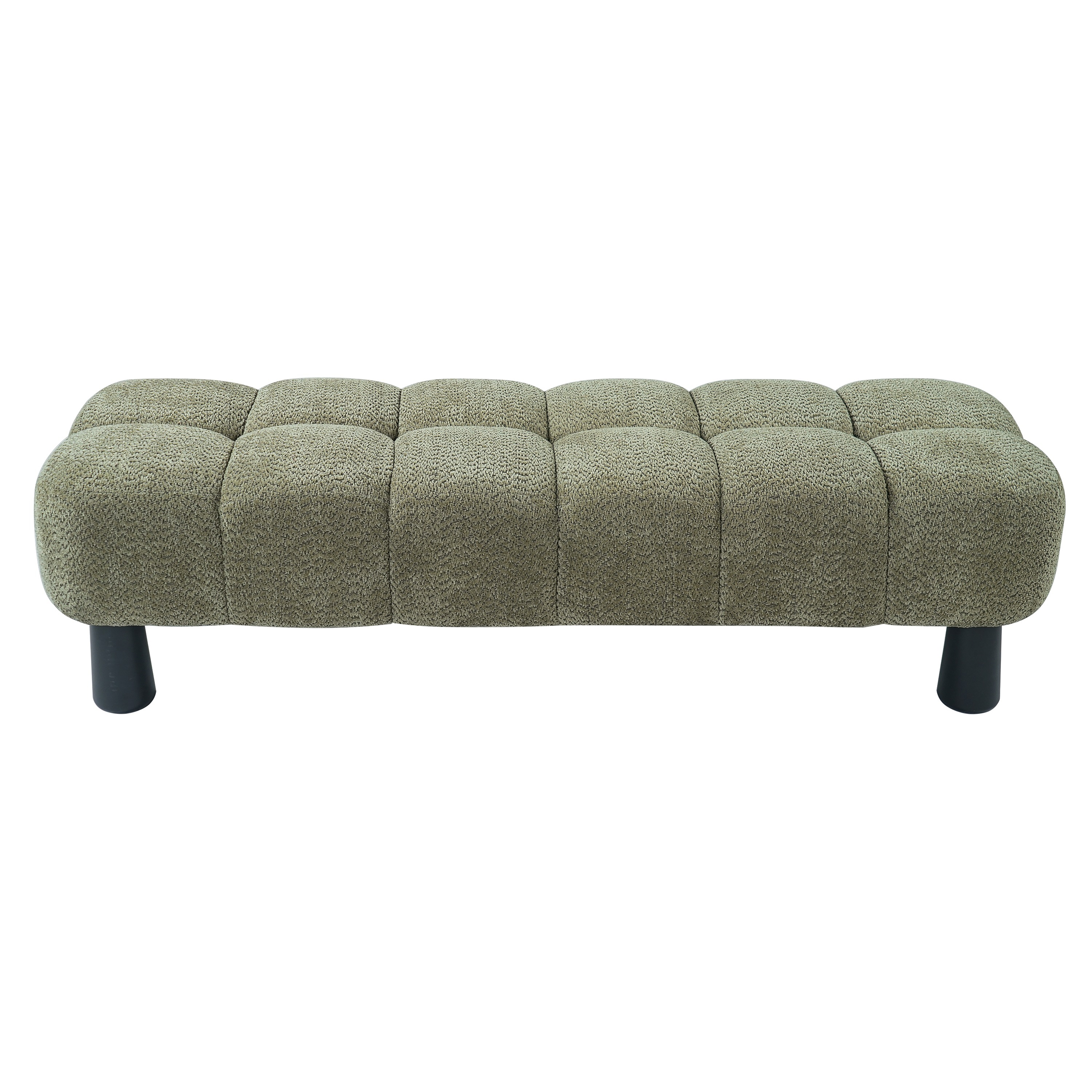 Green Upholstered Bench Ottoman, picture 2 of 5