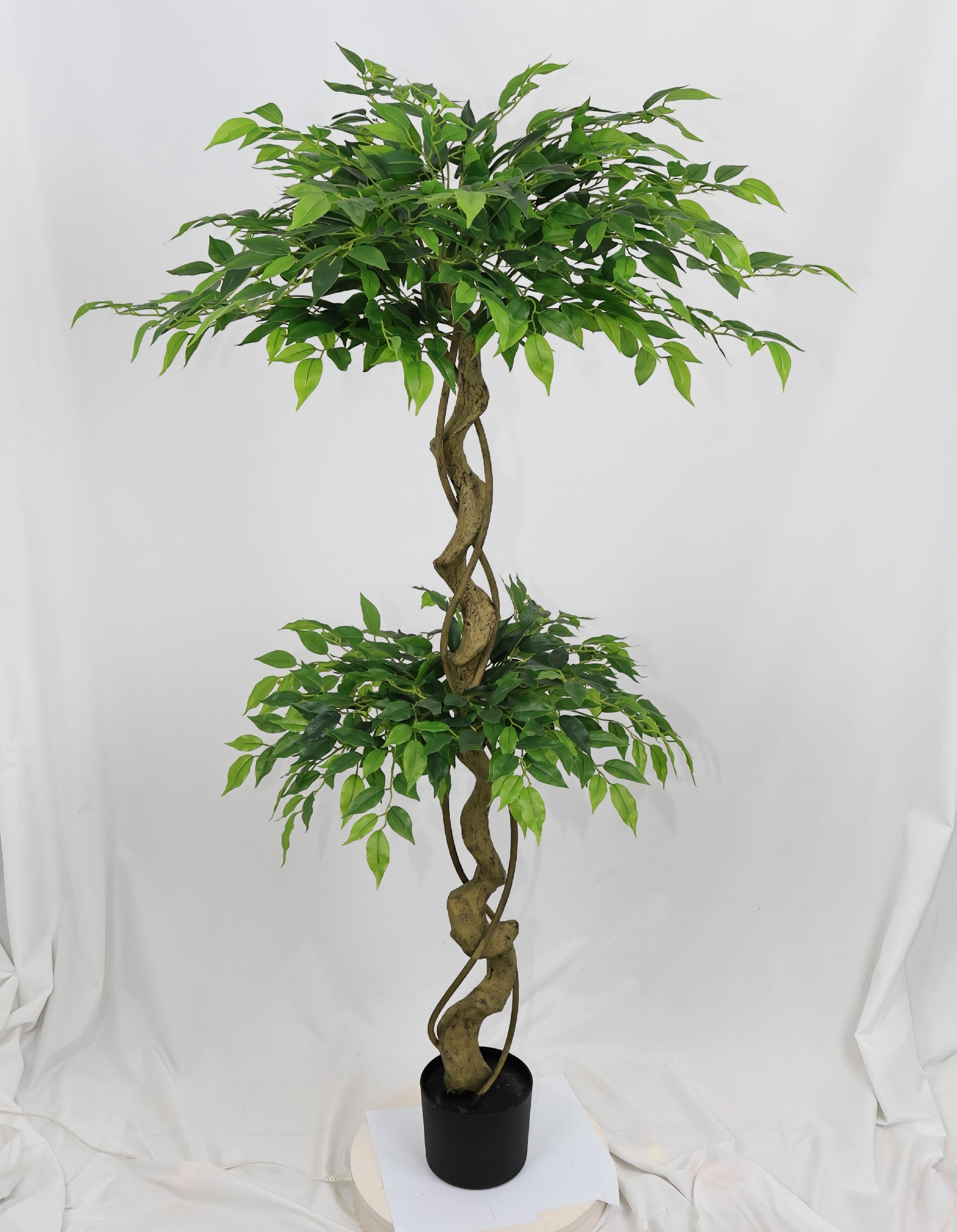 6FT Artificial Ficus Tree, Lifelike Faux Banyan Tree with Pot for Home, Office Patio Decor, 1pc/set — foto 6