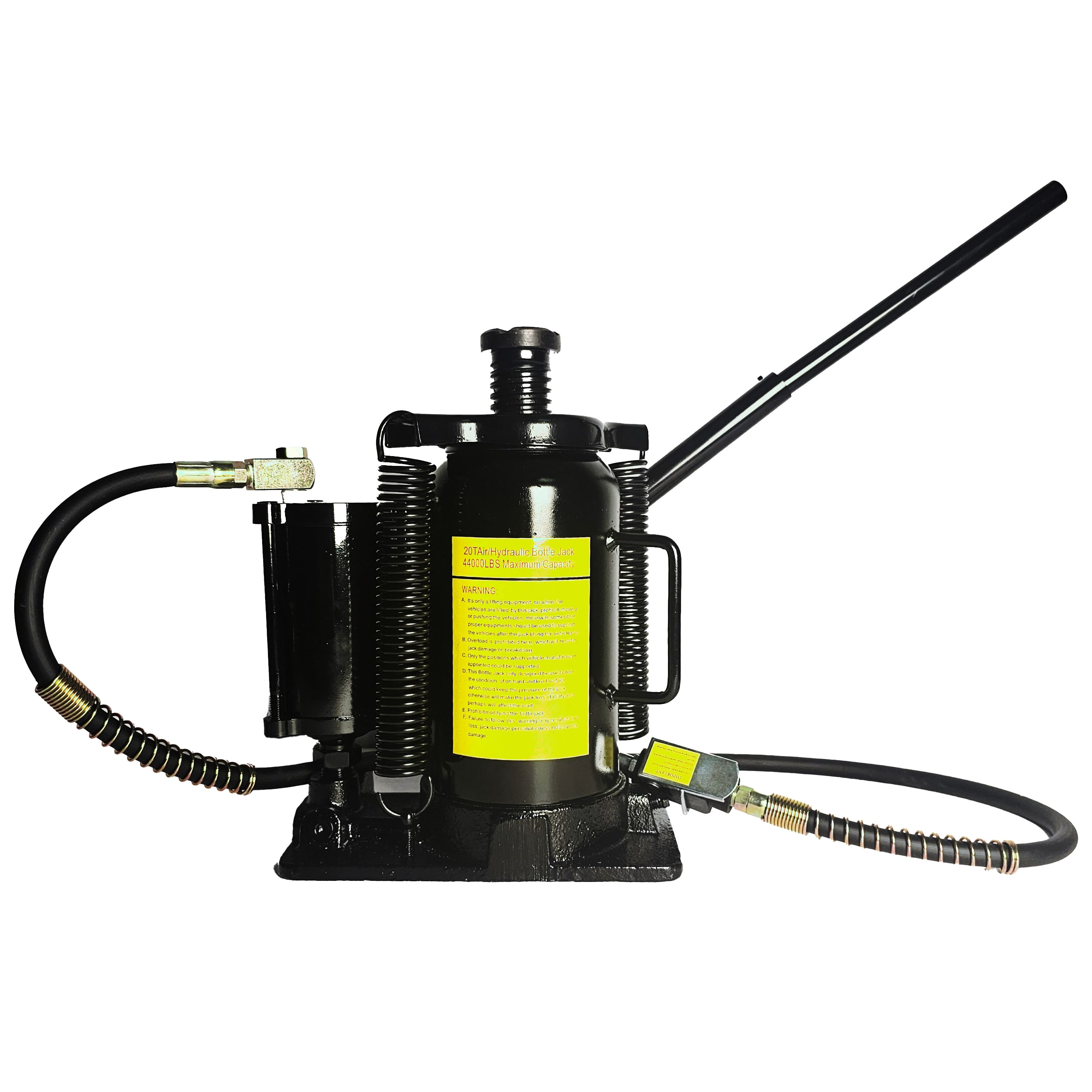 Air Hydraulic Bottle Jack, 20 Ton/40000 LBS Bottle Jack, 10.23-20.07 inch Lifting Range, Manual Handle and Air Pump, for Car, Pickup, Truck, RV, Auto Repair, Industrial Engineering — foto 7