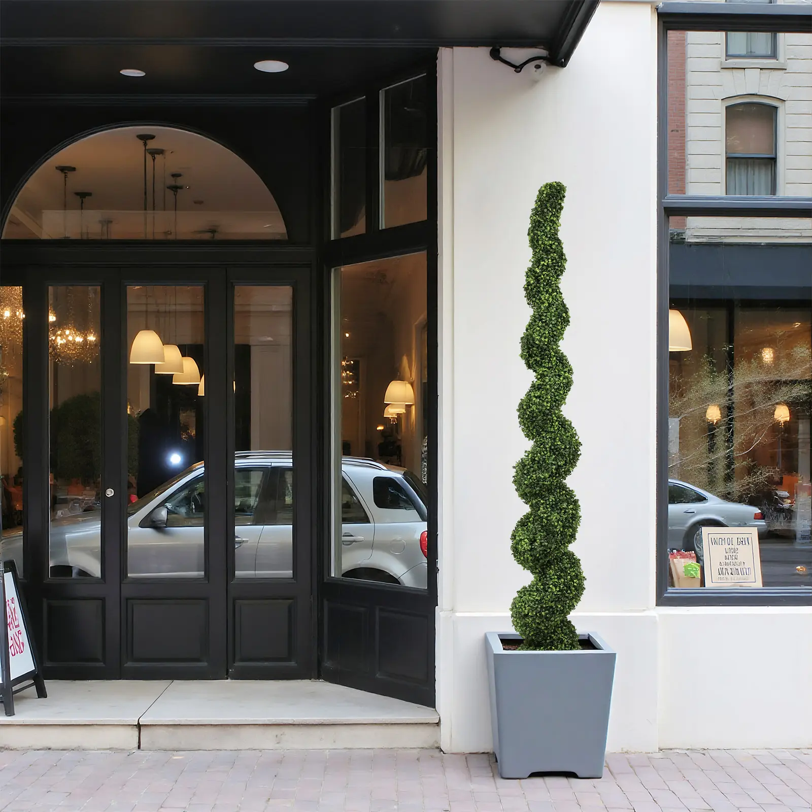 7FT Spiral Topiary Trees Artificial Outdoor Faux