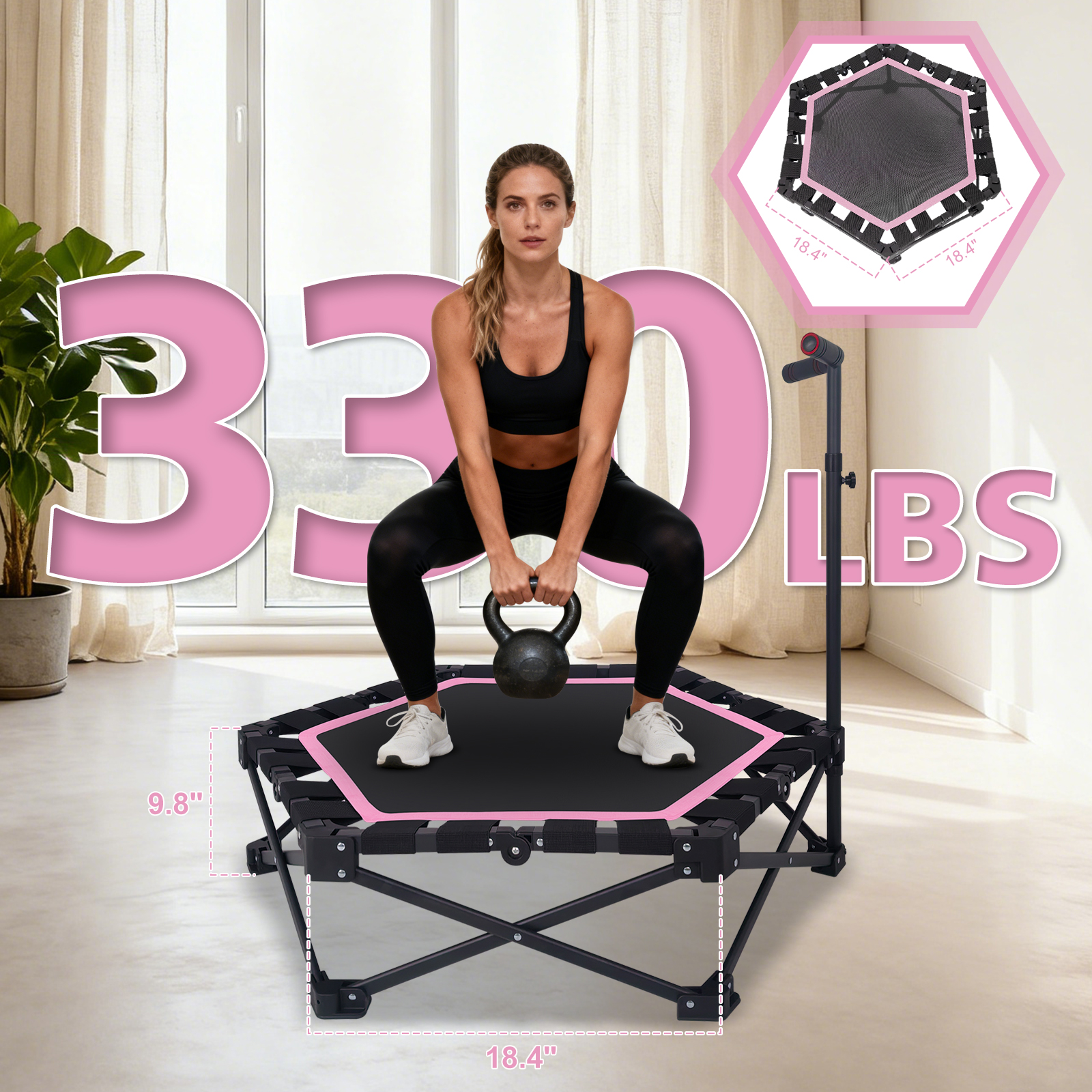 42" Foldable Mini Trampoline β One-step Fold & Open β photo 8