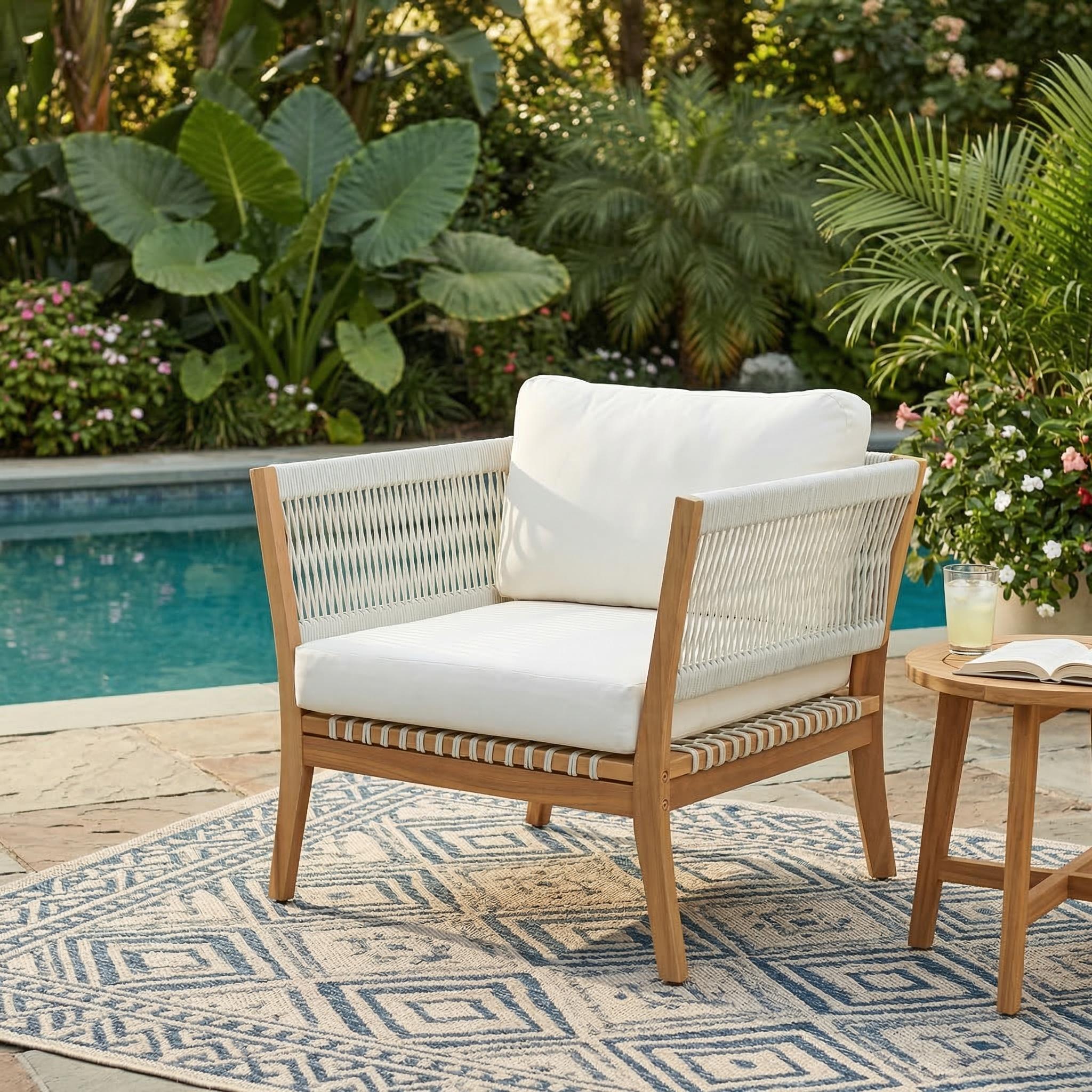 Acacia Wood Patio Chair, picture 3 of 5