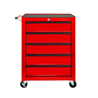 Rolling Metal Tool Chest with 5 Drawers, 20" 5-Drawer Tool Chest Cabinet with Ball Bearing Drawer Slides, Steel Tool Storage Box Organizer-RED