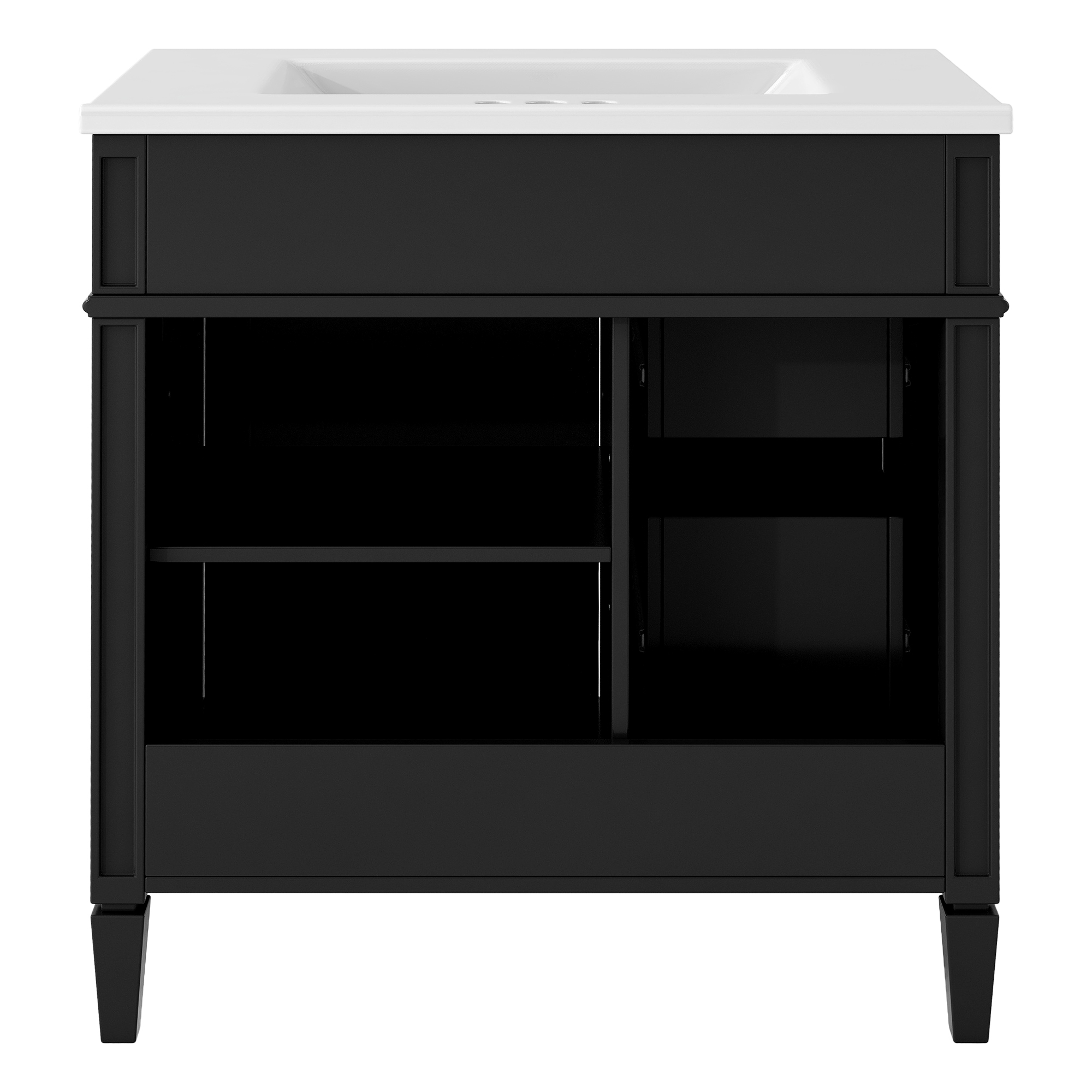 30'' Bathroom Vanity with Top Sink, Modern Bathroom Storage Cabinet with 2 Drawers and a Tip-out Drawer, Single Sink Bathroom Vanity — foto 5