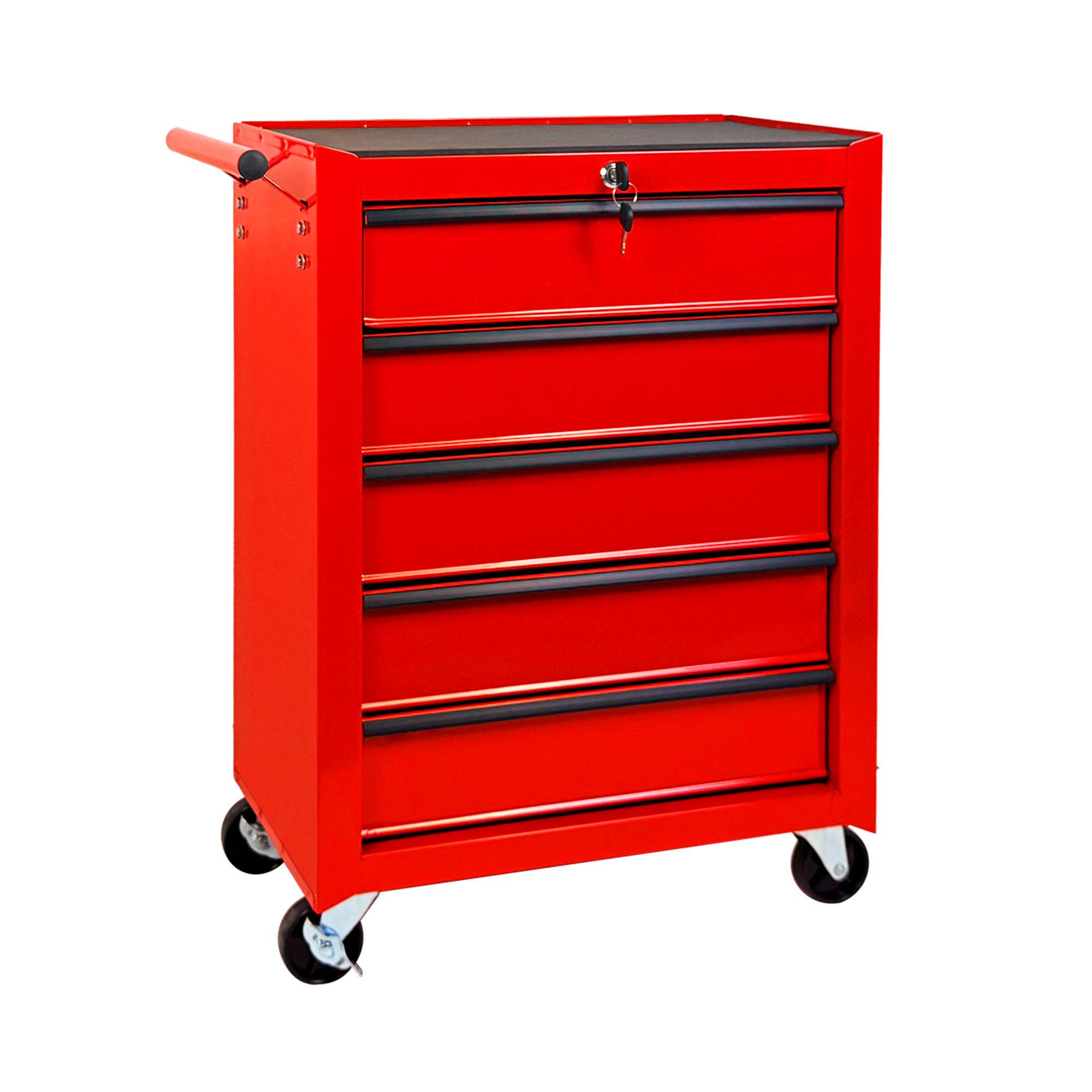 Rolling Metal Tool Chest with 5 Drawers, 20" 5-Drawer Tool Chest Cabinet with Ball Bearing Drawer Slides, Steel Tool Storage Box Organizer-RED — foto 6
