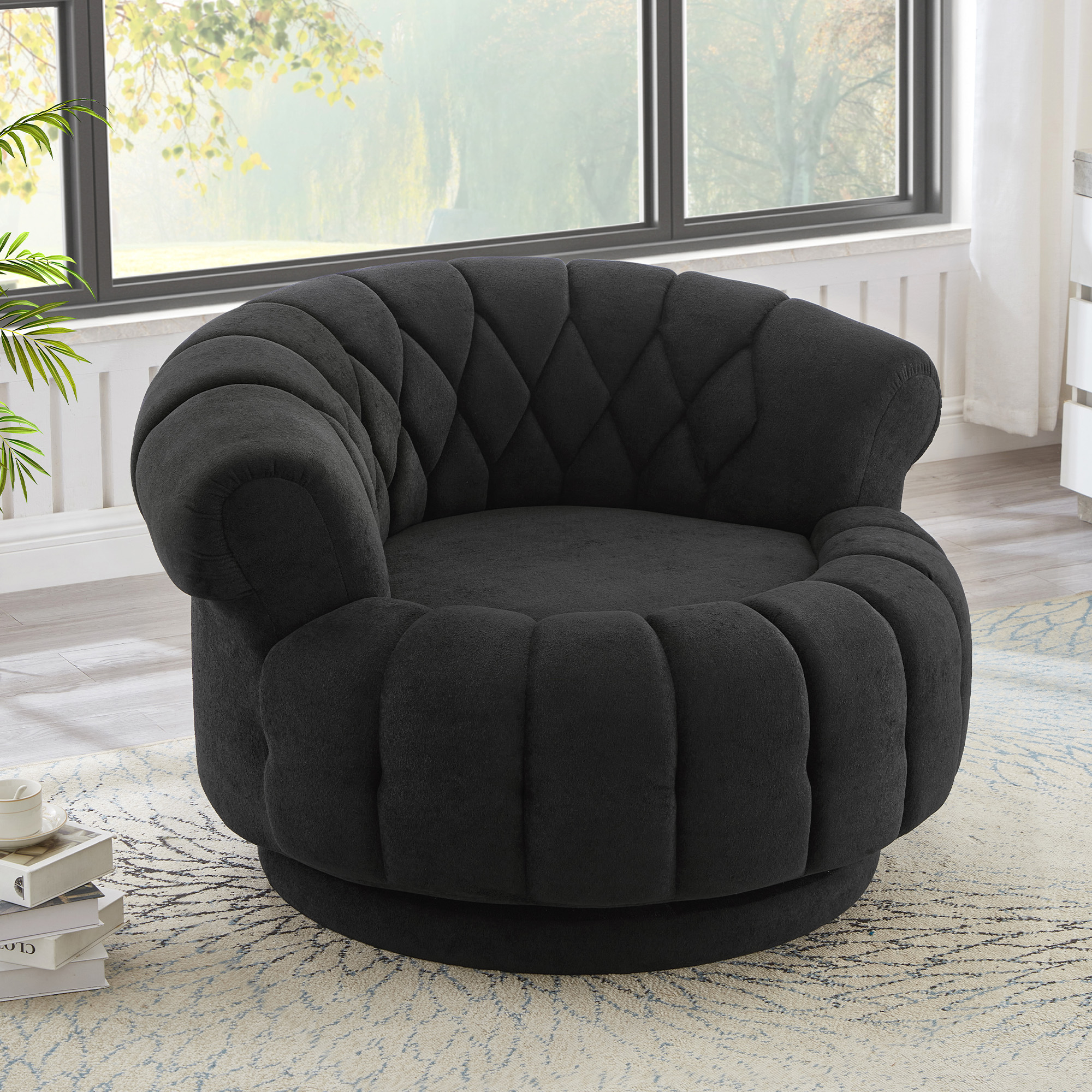 Swivel Accent Chair 360°Swivel Sofa Barrel Round