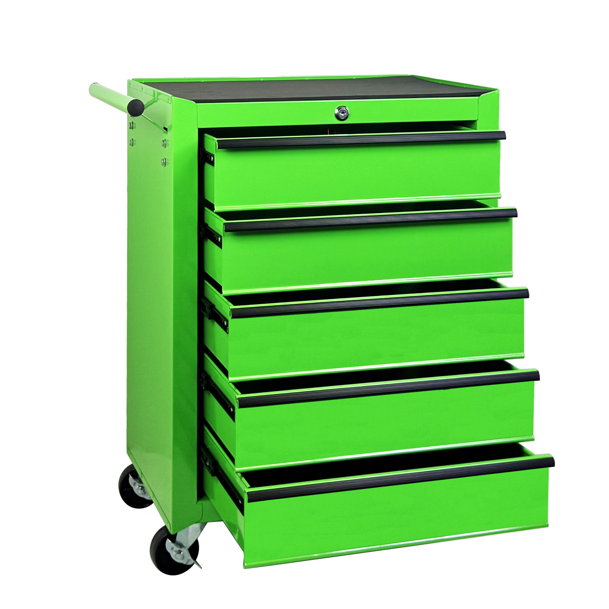 Rolling Metal Tool Chest with 5 Drawers, 20" 5-Drawer Tool Chest Cabinet with Ball Bearing Drawer Slides, Steel Tool Storage Box Organizer -GREEN — foto 15