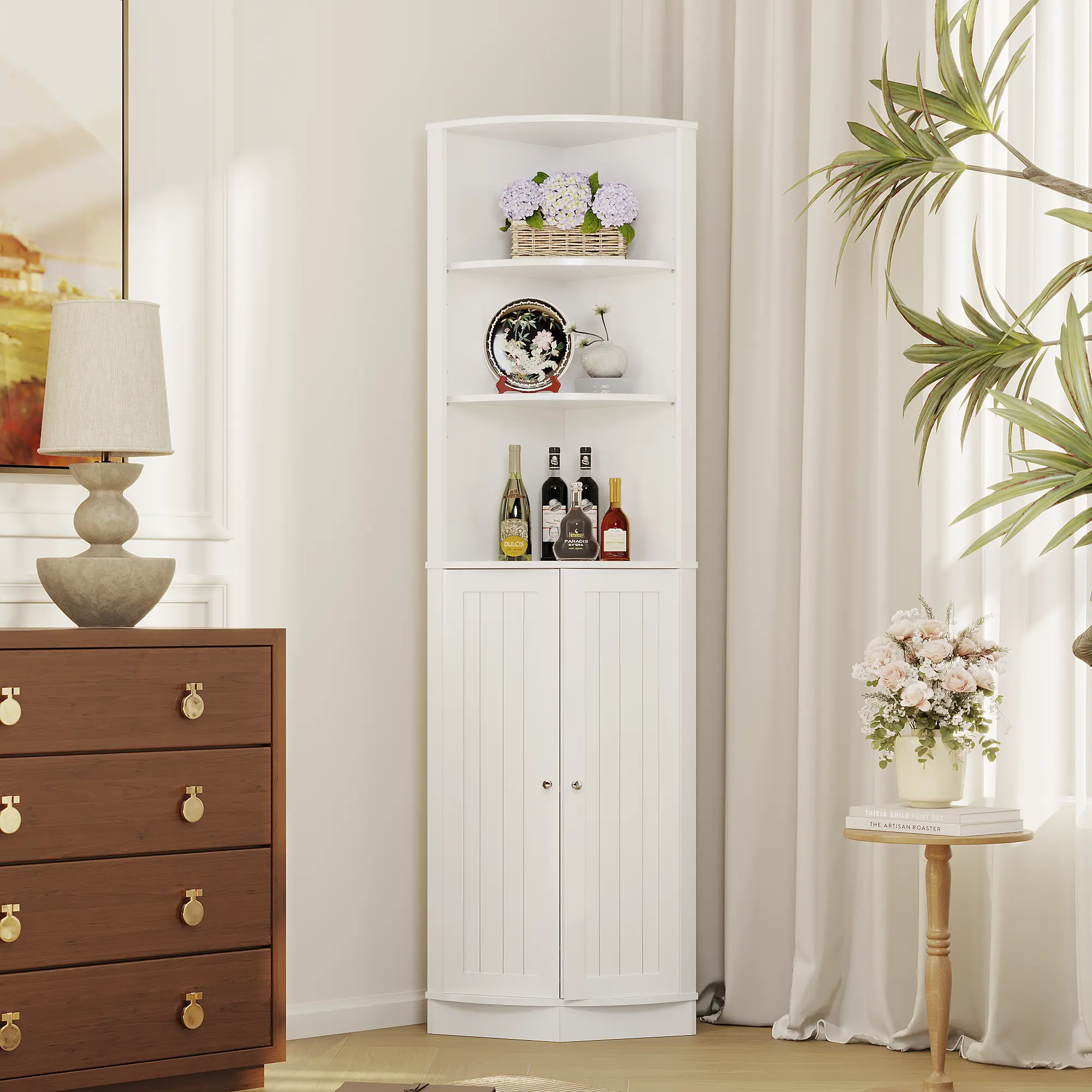 67" Tall Corner Cabinet