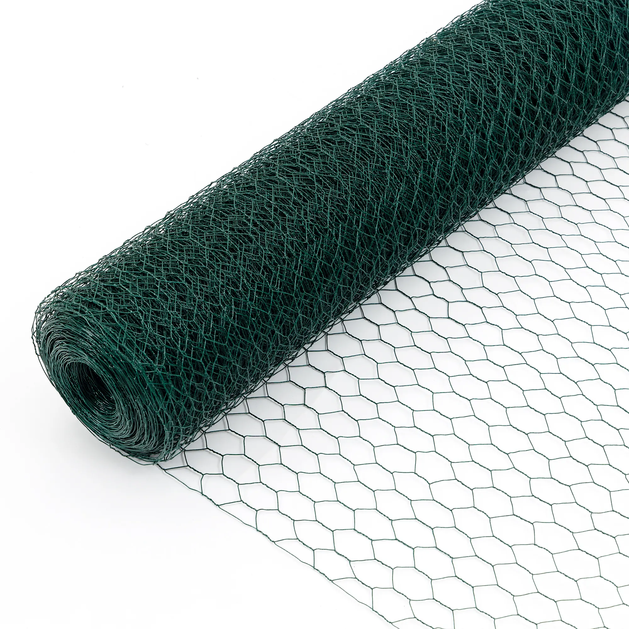 Large Size Galvanized Hexagonal Floral Green Chicken