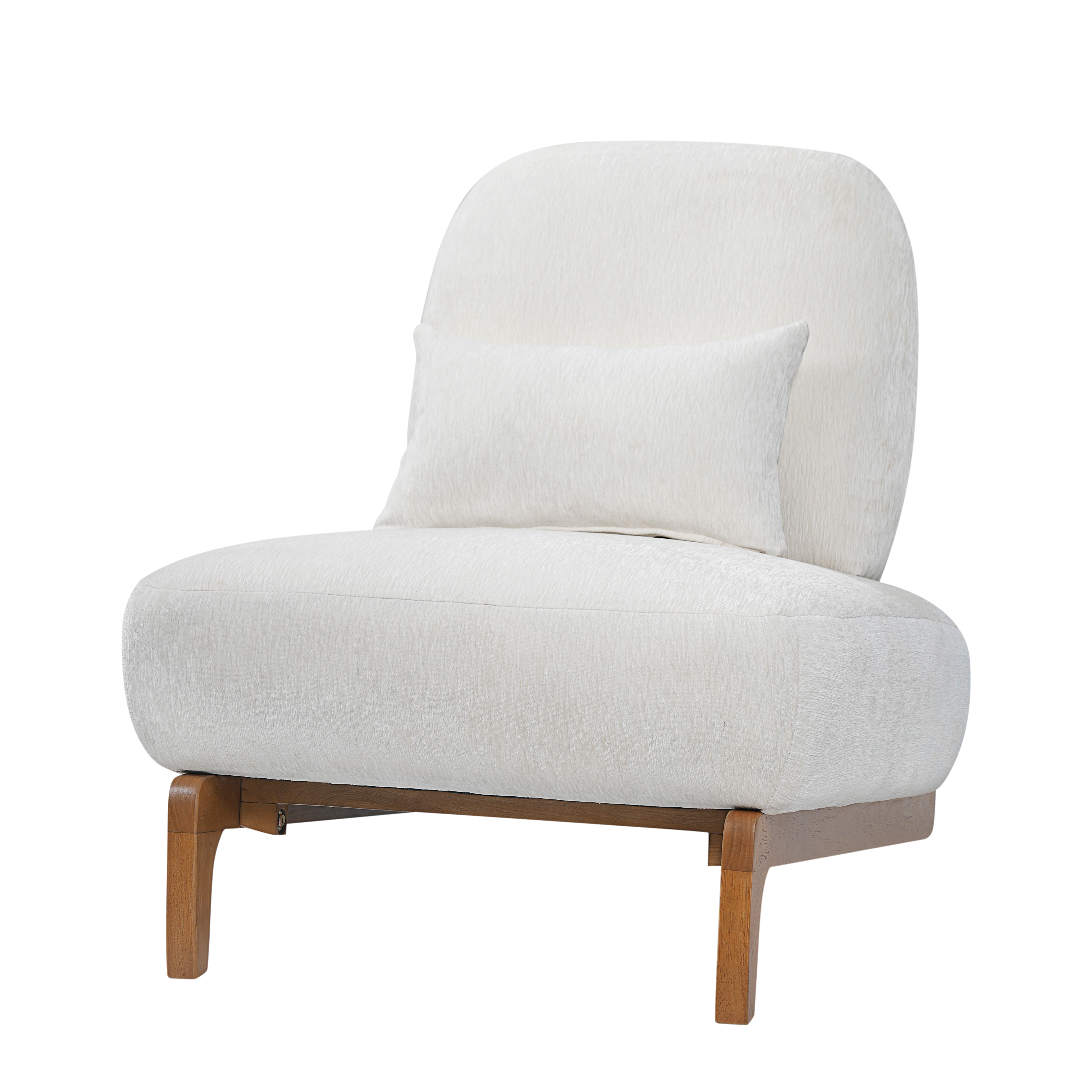 Linen Upholstered Slipper Chair