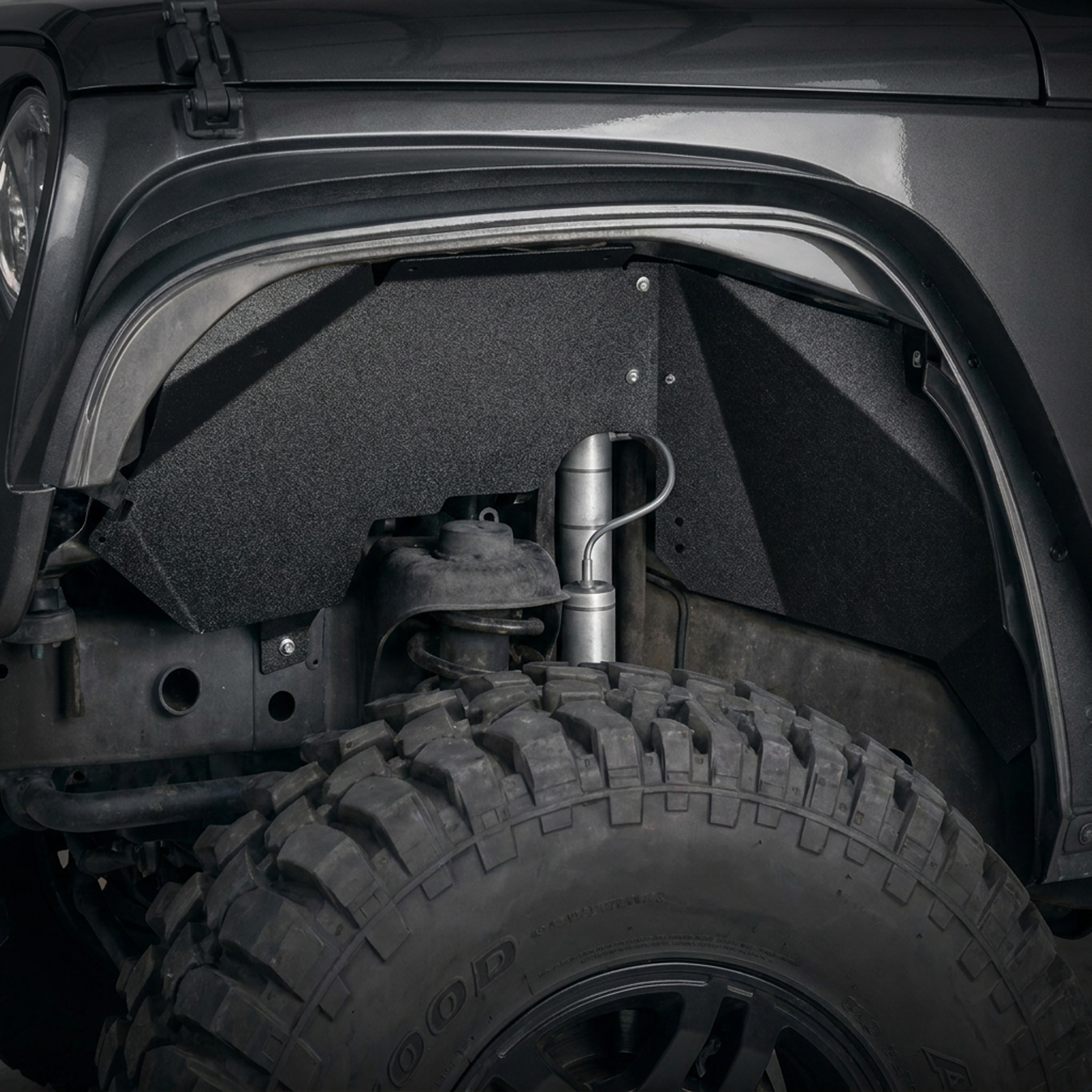 4PCS Black Front & Rear Inner Fender Liners Compatible with 2007-2018 Jeep Wrangler JK & JKU Unlimited  (2/4 Doors) Steel Fenders Flares   Four-piece pack product sizes vary see details — foto 4