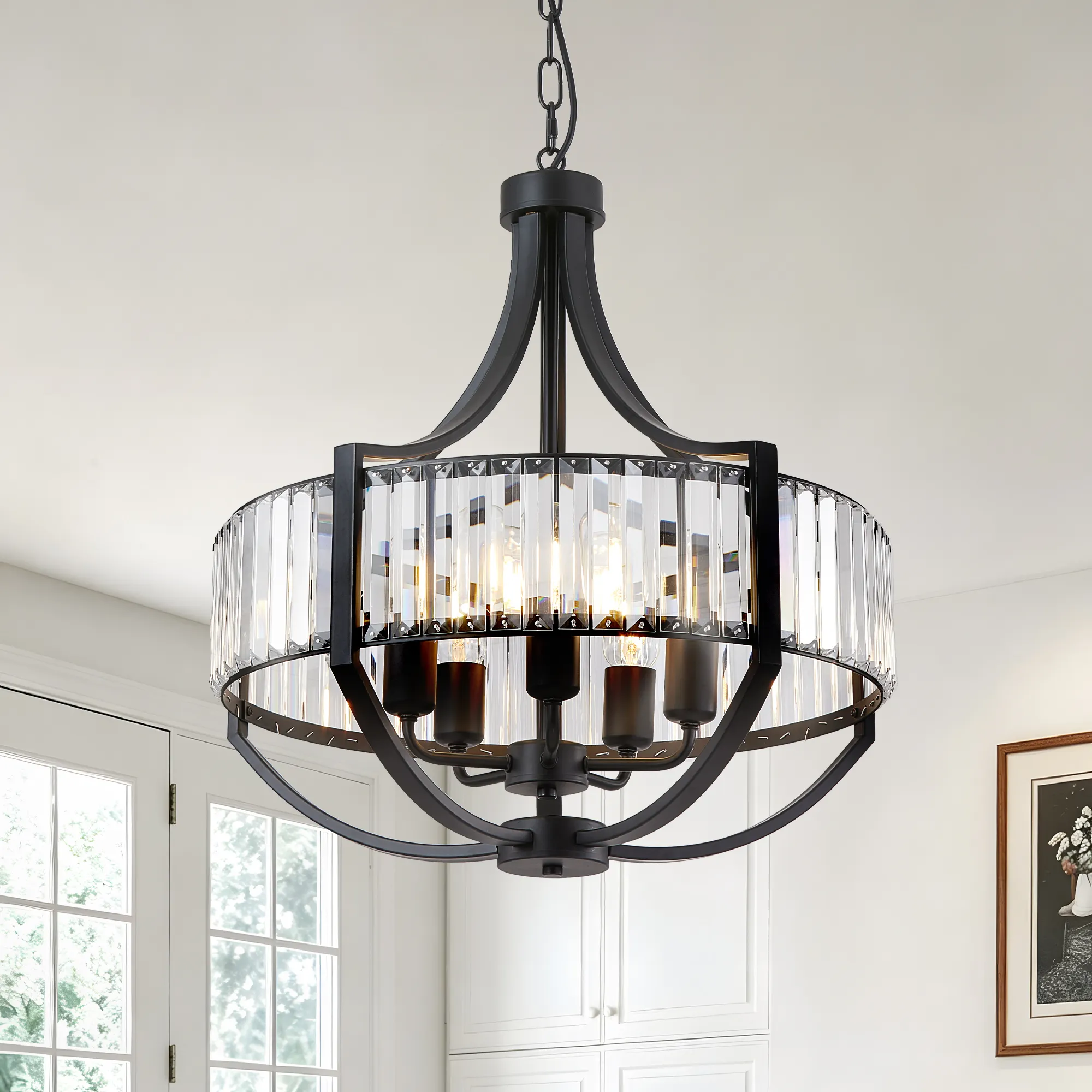 20" Modern Farmhouse Crystal Chandeliers