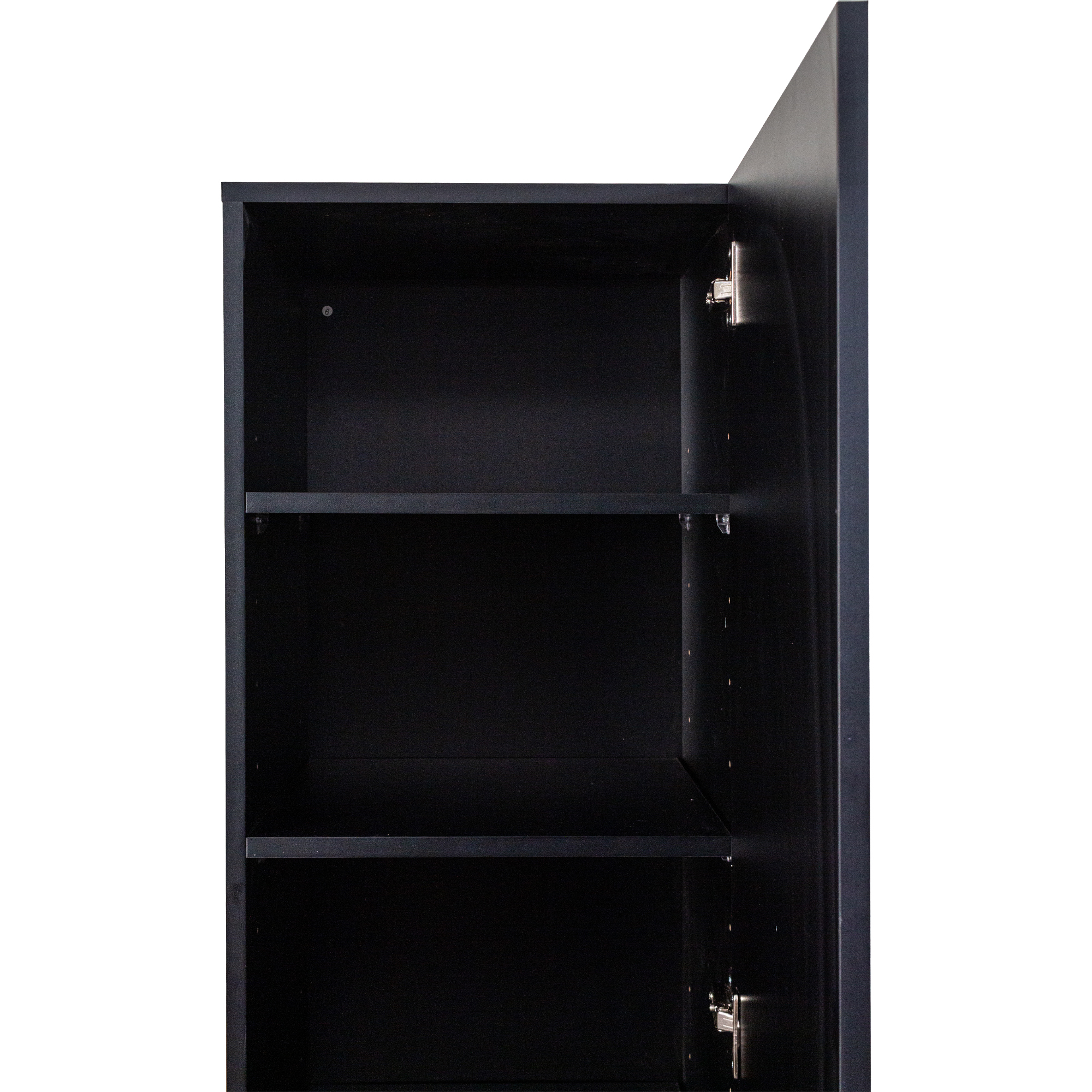 Standard kitchen Pantry,Tall Cabinet,Freestanding Cabinet with  one door  and two drawers for Kitchen, Dining Room, BLACK — foto 3