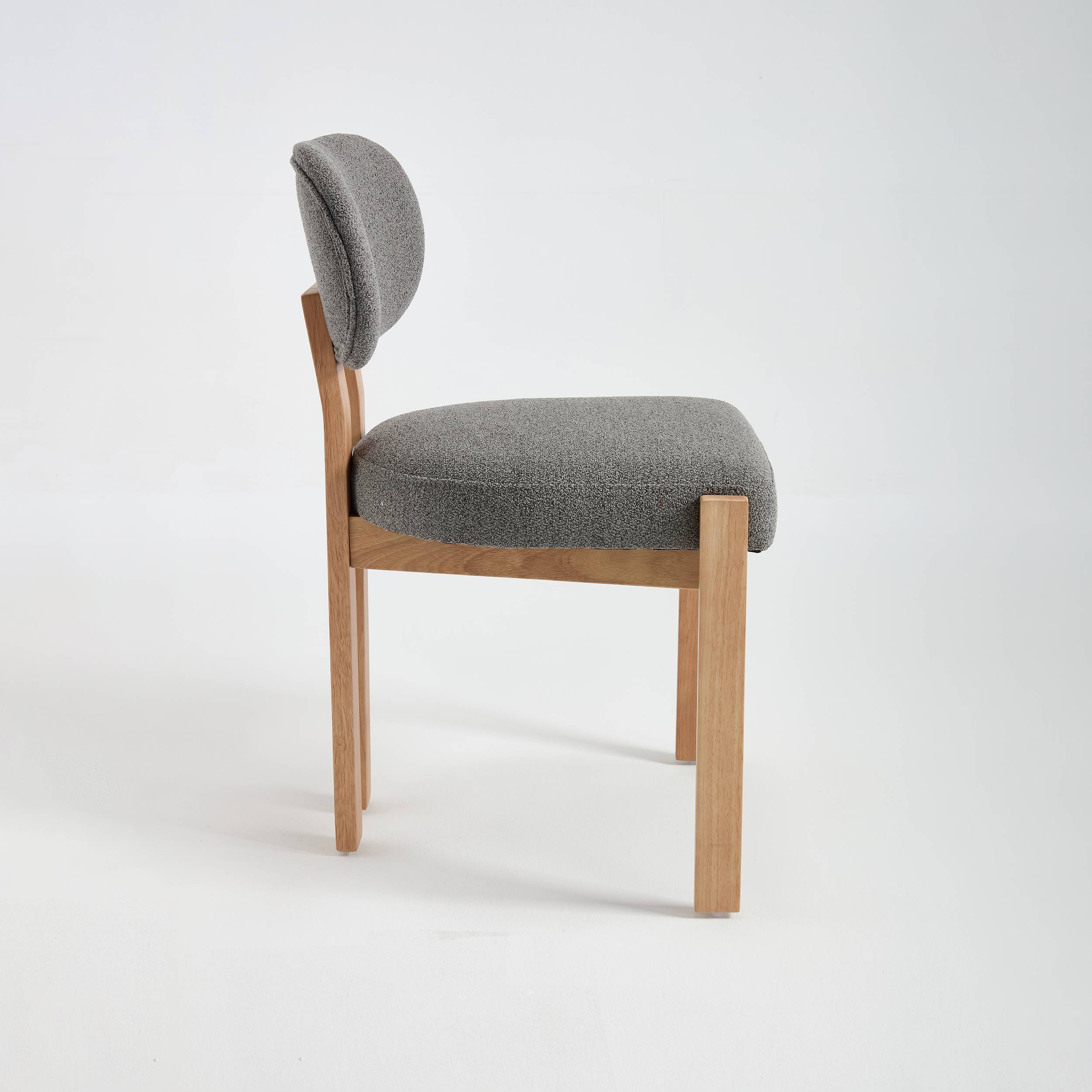 Wooden Dining Chairs Set of 2, Modern Fabric Upholstered Dining Room Chair Kitchen Chairs, Farmhouse Dinner Chair for Kitchen Dining Room 2