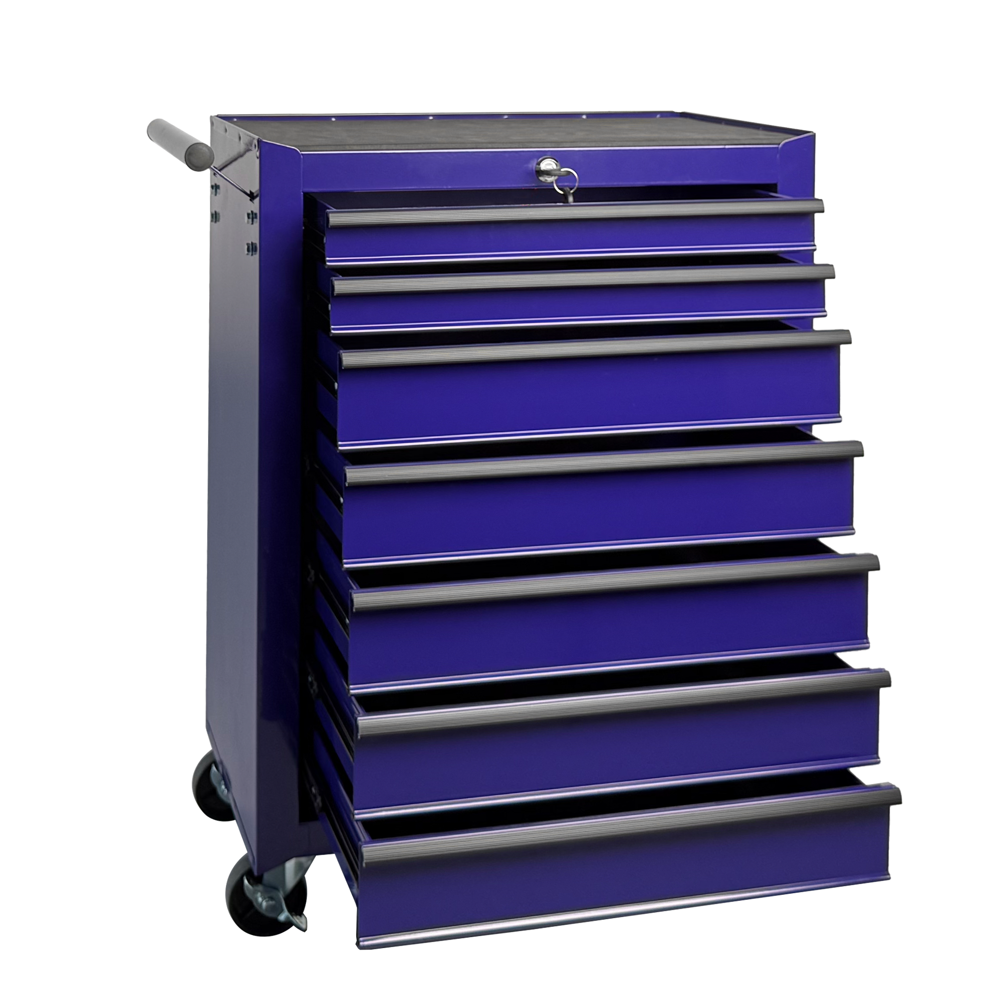 Rolling Metal Tool Chest with 7 Drawers, 20" 7-Drawer Tool Chest Cabinet with Ball Bearing Drawer Slides, Steel Tool Storage Box Organizer -PURPLE — foto 6