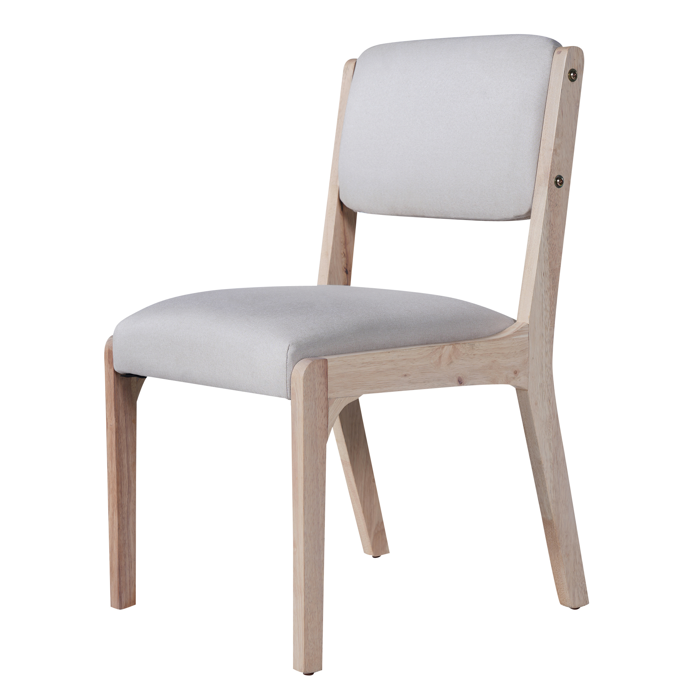 Wood Dining Chairs Set of 2, Modern Farmhouse Accent Chairs with Solid Wood Legs and Padded Seat, Modern Linen Kitchen & Dining Chairs Side Chairs for Dining Room, Beige — foto 2