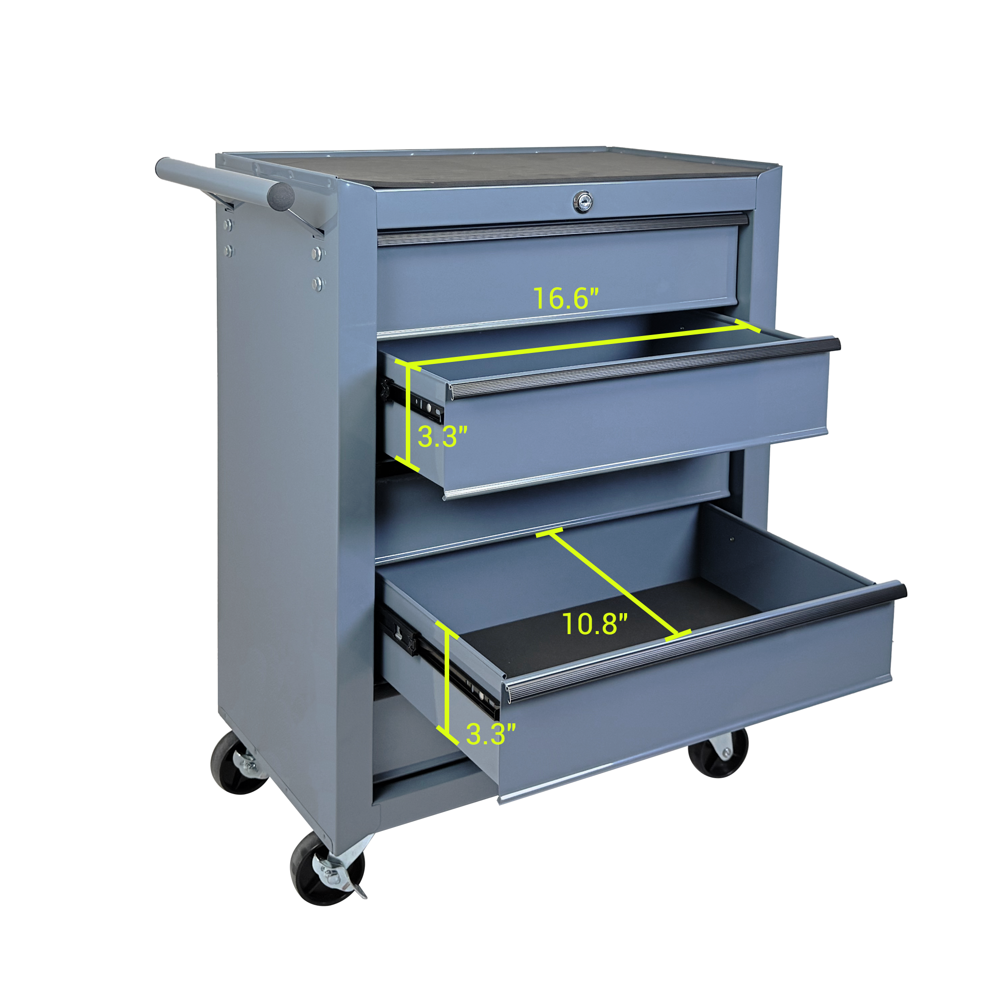 Rolling Metal Tool Chest with 6 Drawers, 20" 6-Drawer Tool Chest Cabinet with Ball Bearing Drawer Slides, Steel Tool Storage Box Organizer  -GREY — foto 11