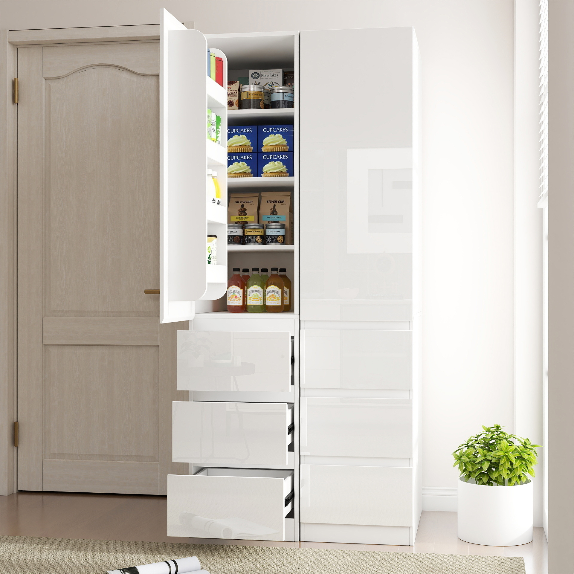 Kitchen Pantry Storage Cabinet, picture 2 of 5