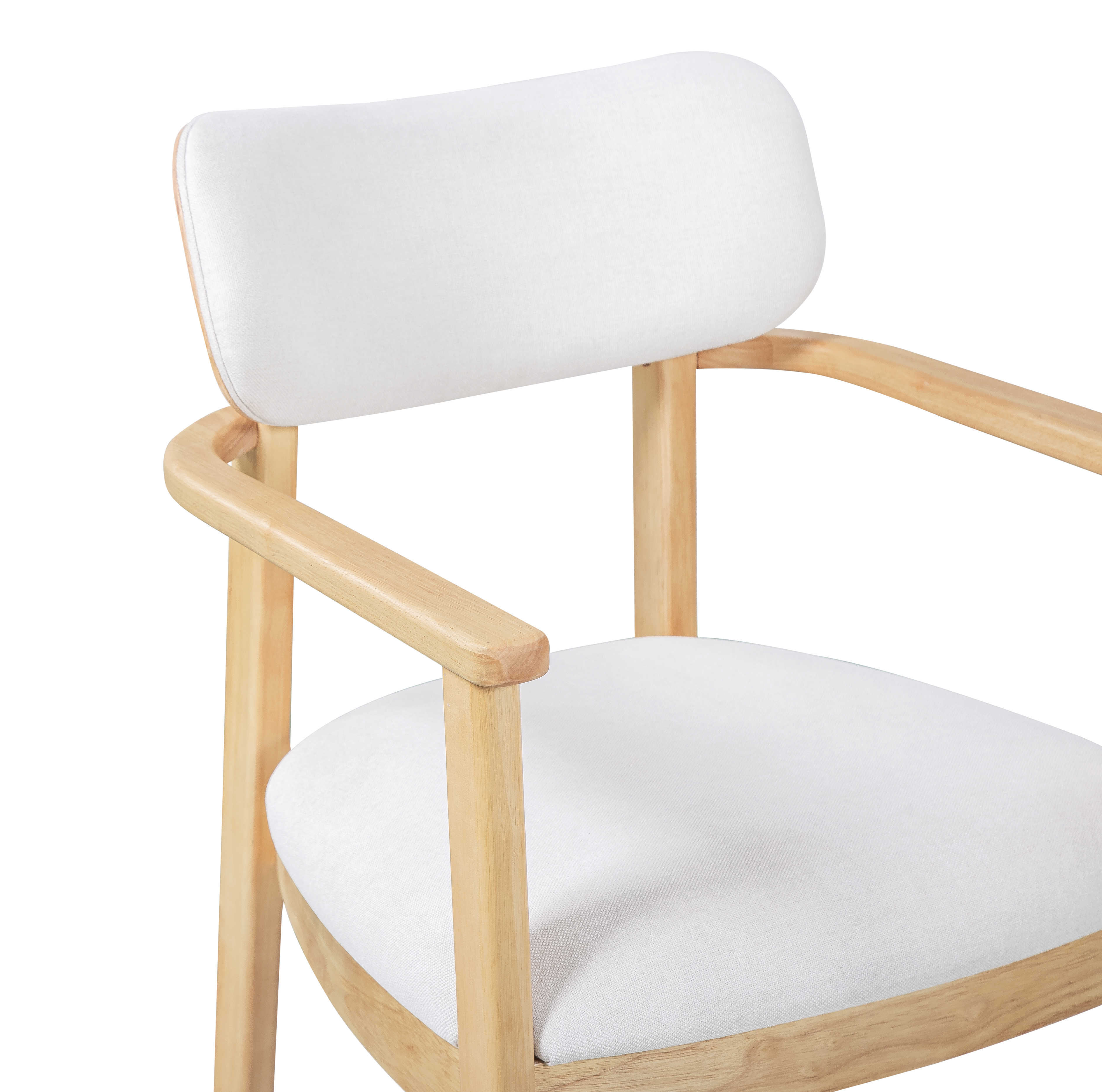 Indoor Upholstered Dining Chairs (Set of 2), Natural — foto 3