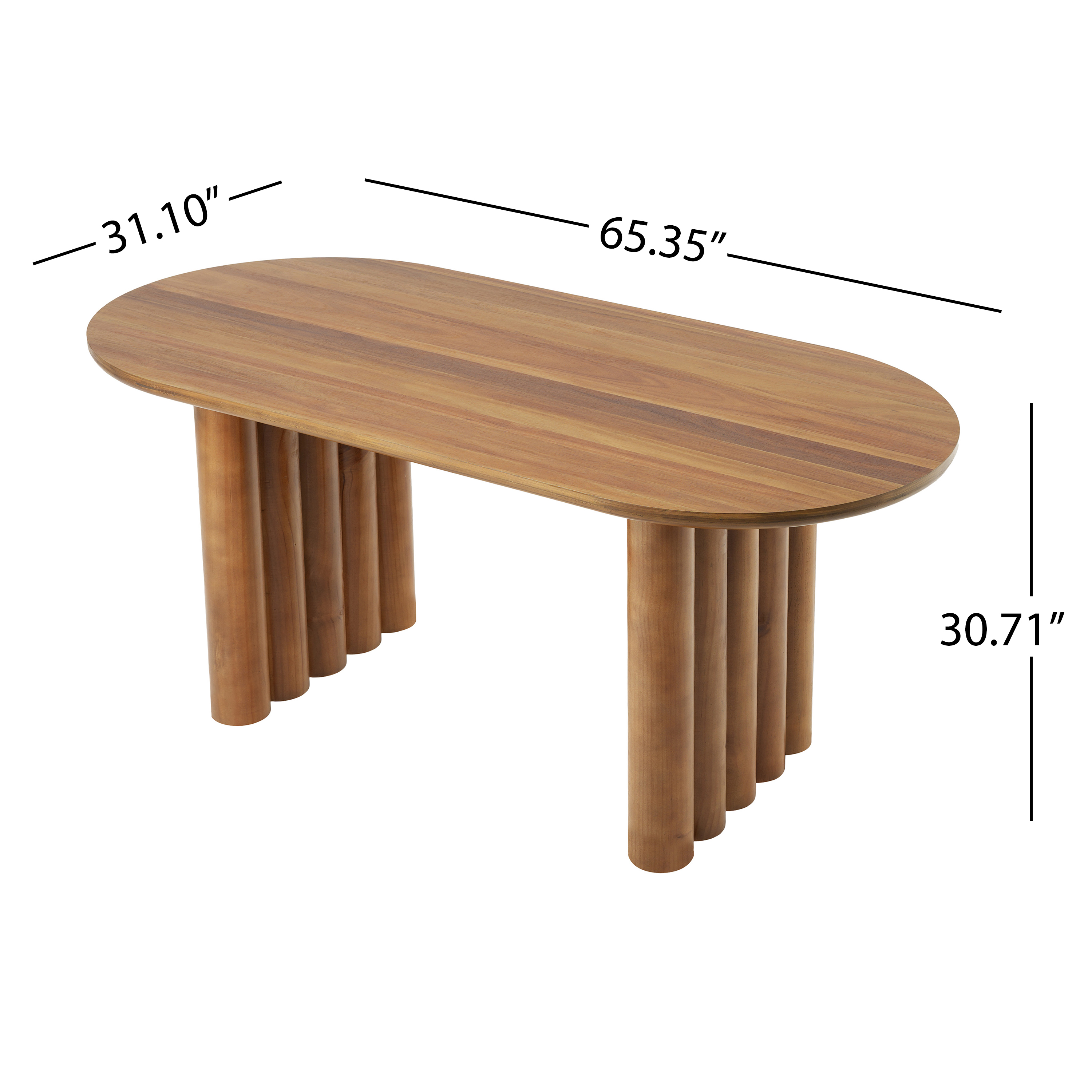 Oval MDF Dining Table, picture 4 of 5