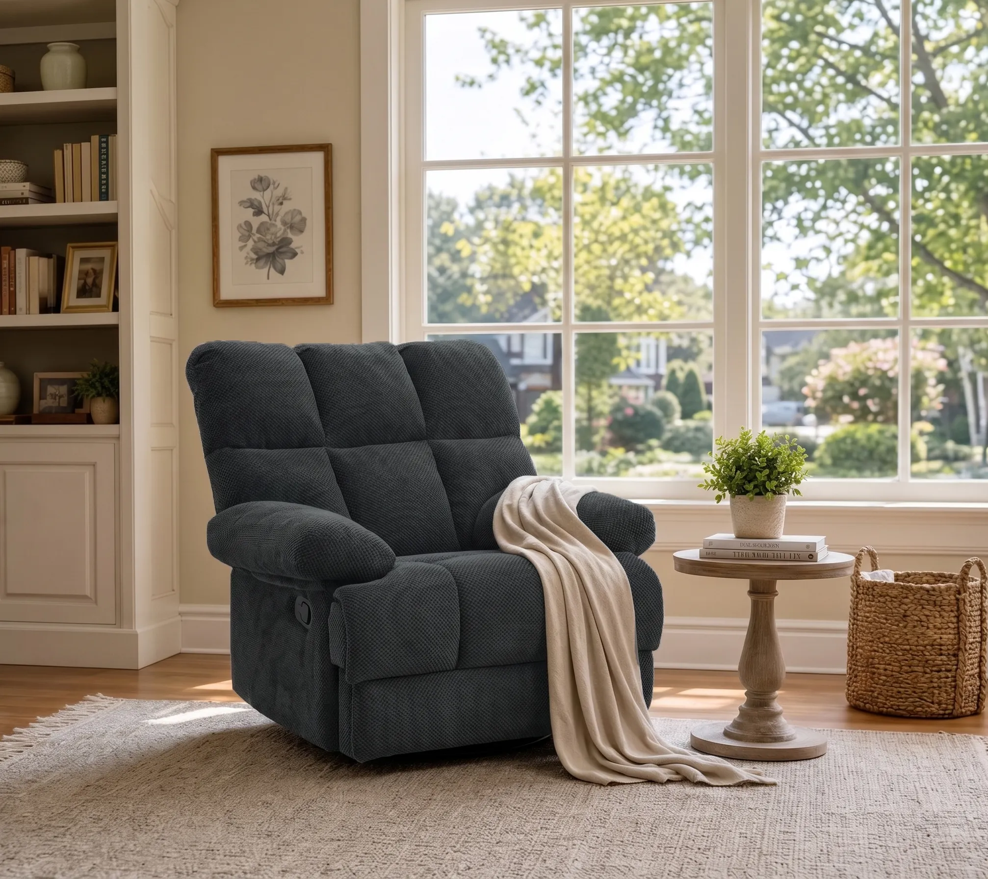 Modern Manual Rocker Recliner Chair
