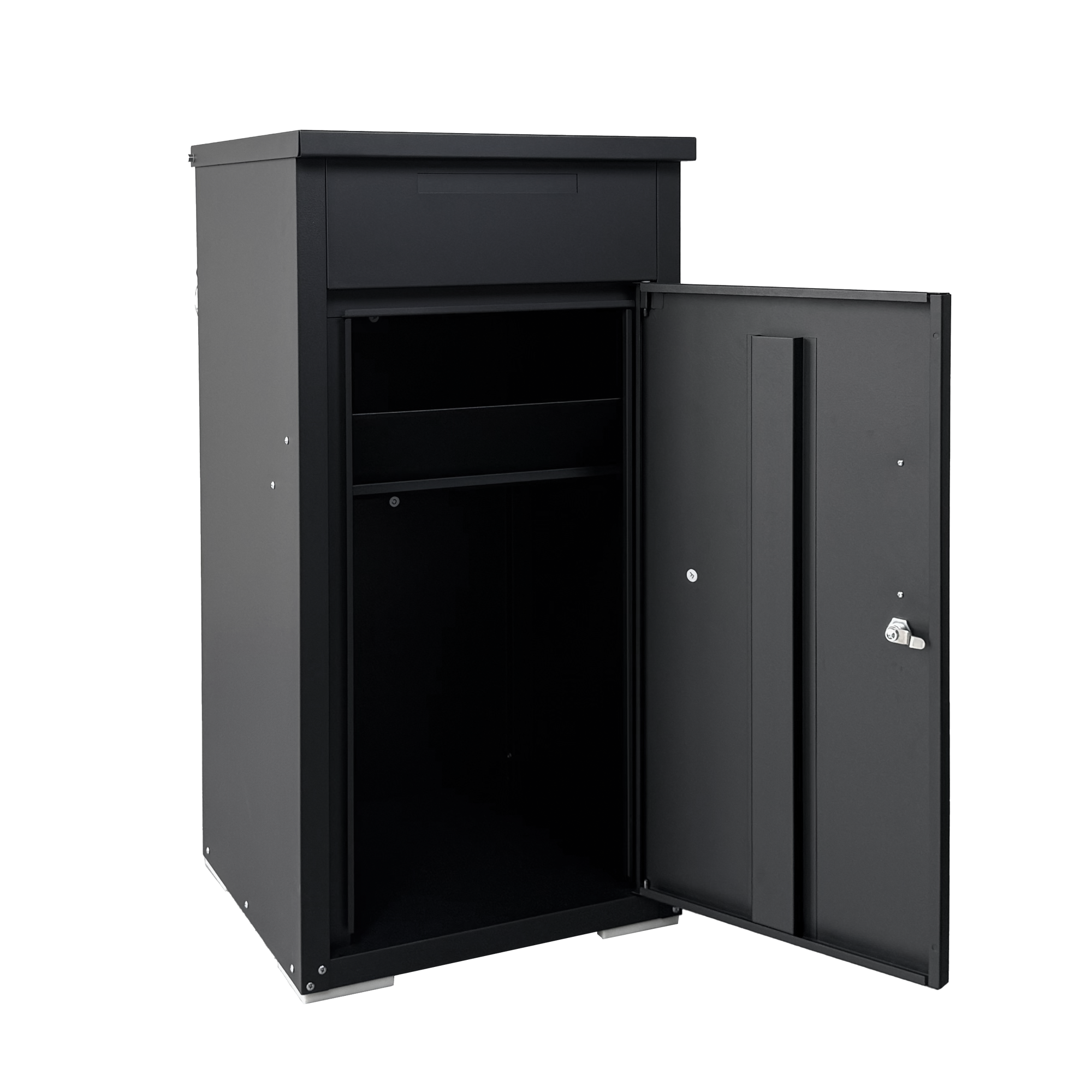Package Delivery Box for Outside,  Cold-Rolled Steel Delivery Box for Packages & Mails, Anti-Theft Lockable Large Mailbox for Porch, House, Curbside, Black — foto 2