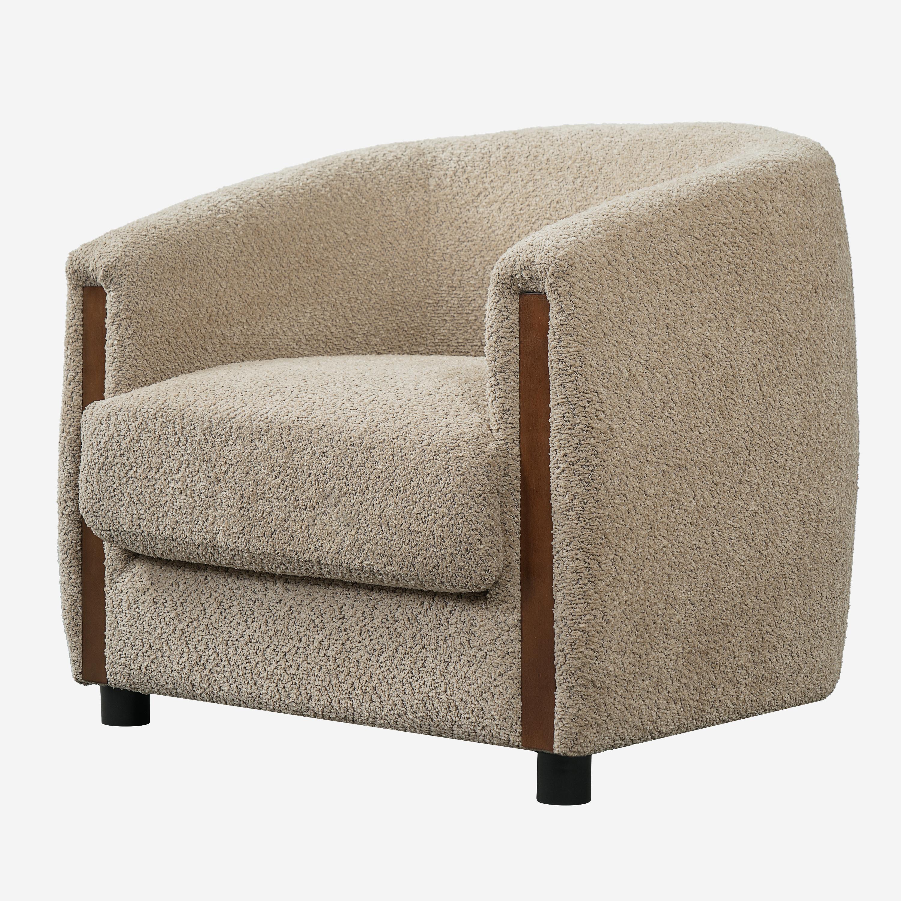 Teddy Fleece Barrel Accent Chair