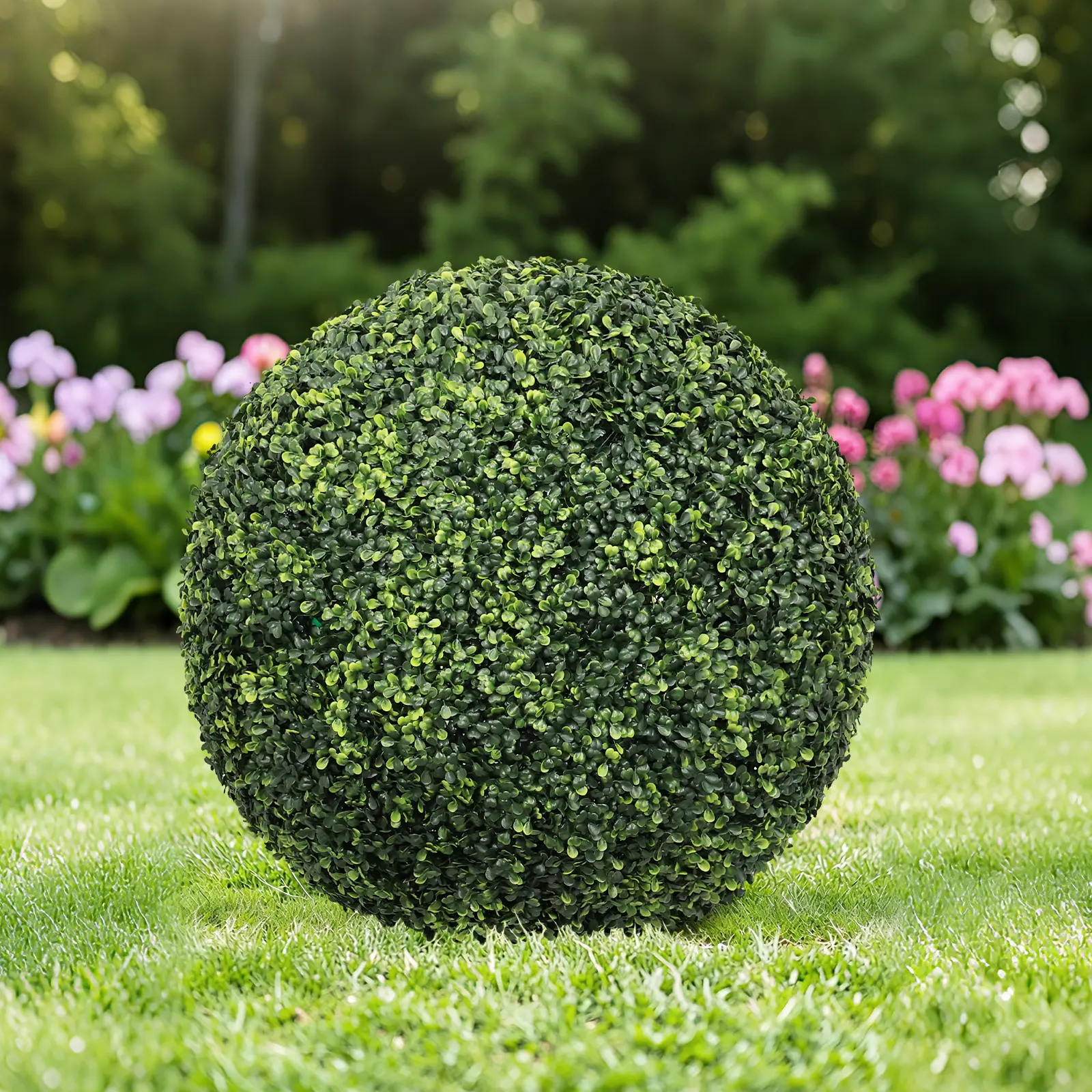 22.4IN dark Artificial Topiary Balls Outdoor Faux