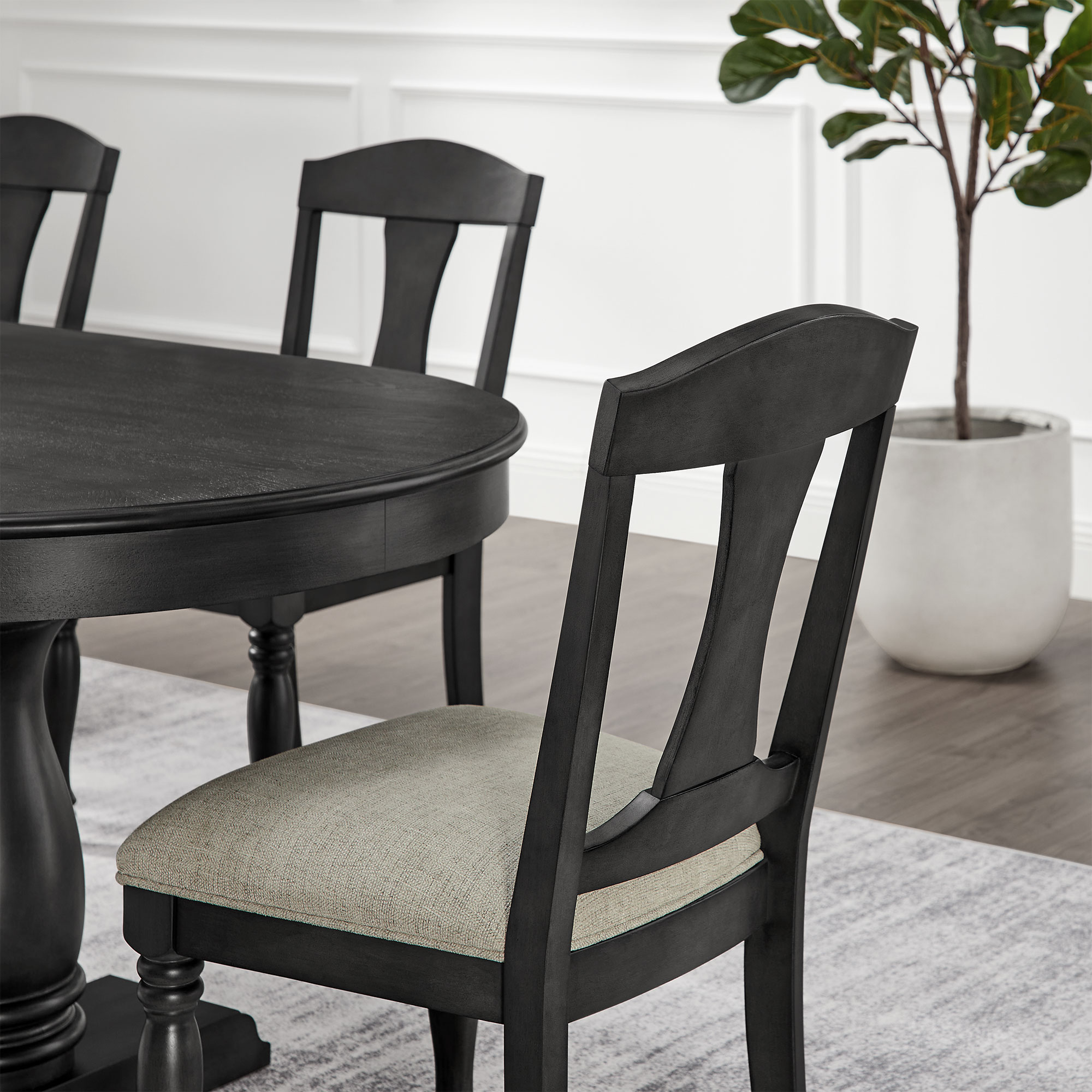Wooden Frame Upholstered Dining Chairs set of 2,Mid Century Retro Chairs Comfor Kitchen Chairs for Living Room,Restaurant 6