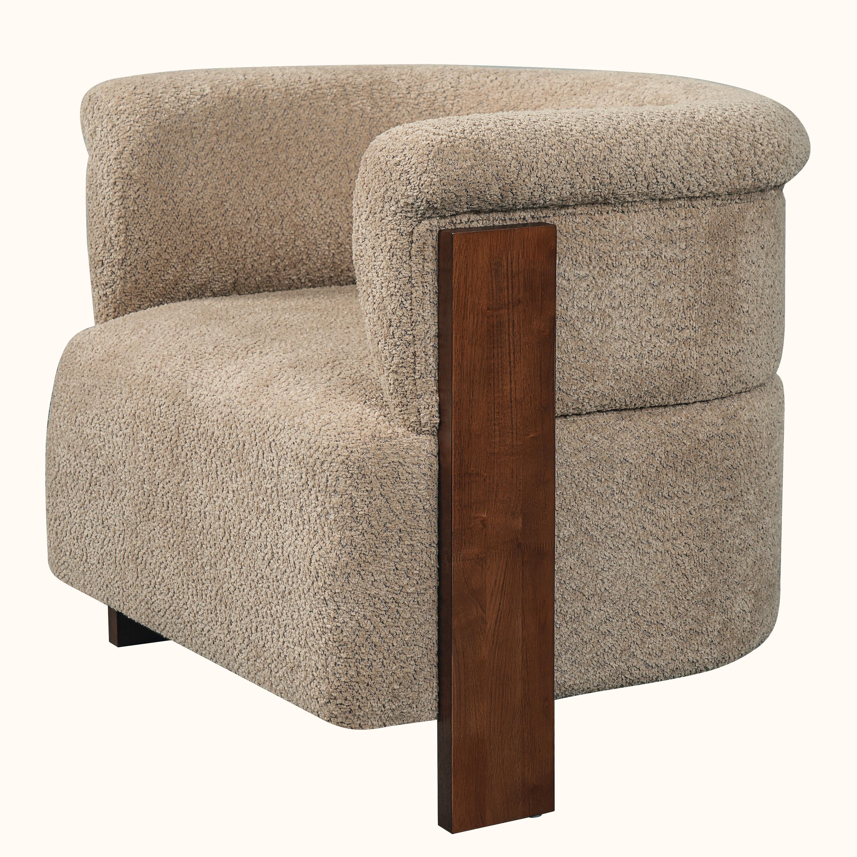 Teddy Fleece Barrel Accent Chair
