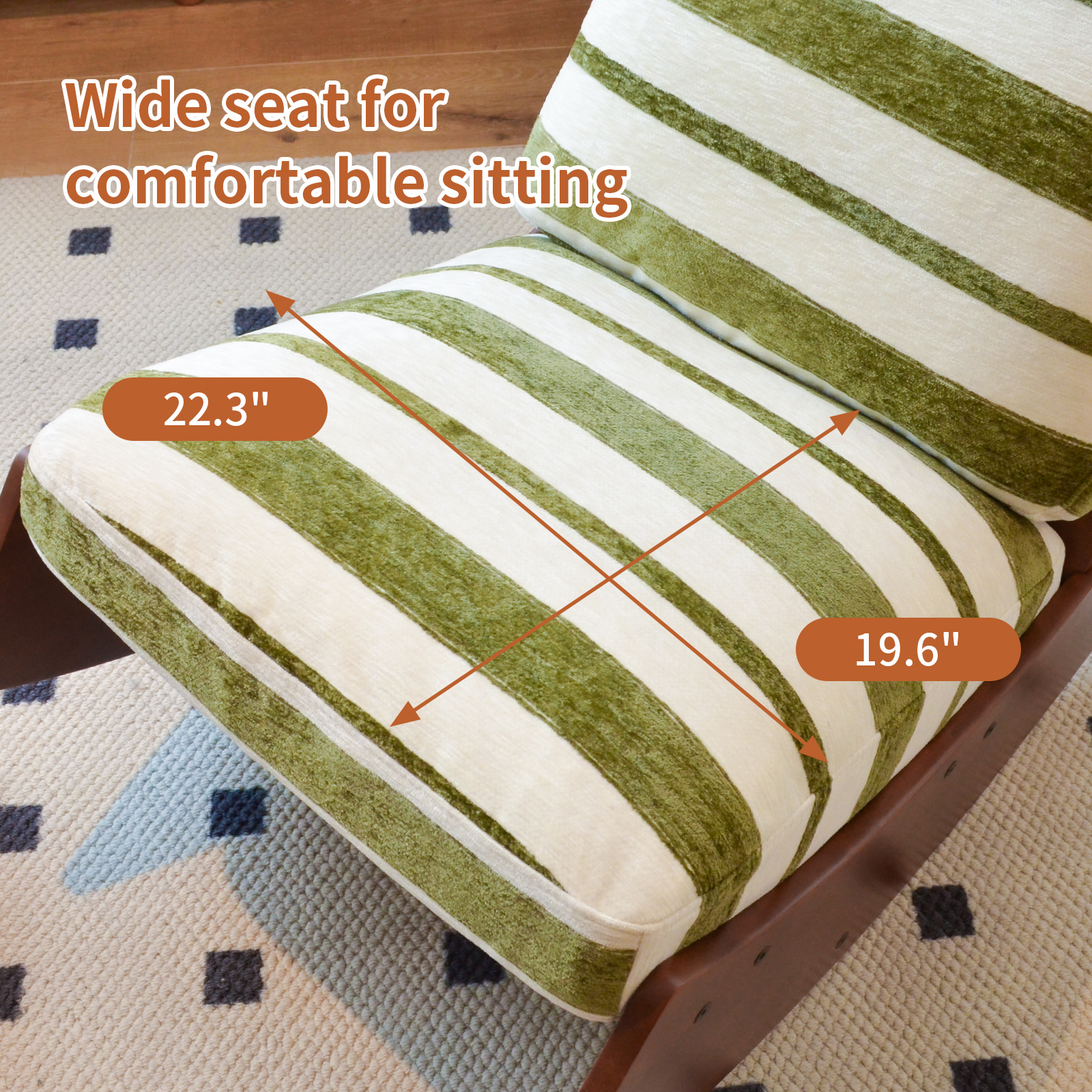 Upholstered Glider Rocking Chair, picture 4 of 5