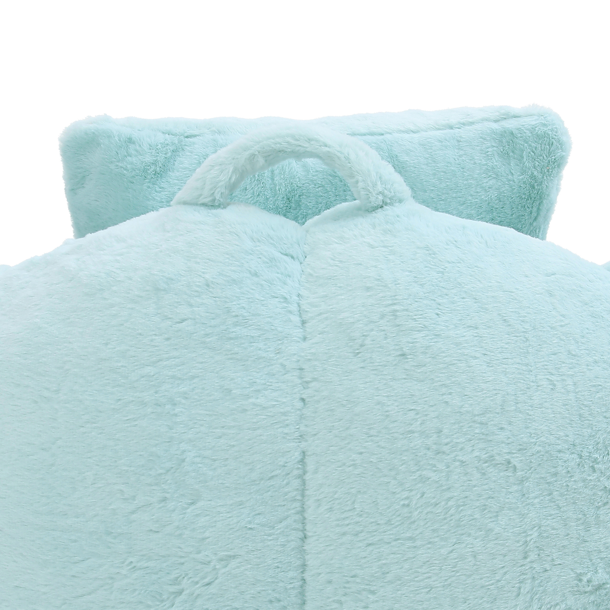 Giant Bean Bag Chair withFootstool, Oversized Bean Bag for Adults and Kids, Faux Fur Shell-Shaped Large Chair with Filler, Stuffed Big Accent Sofa, Floor Sofa for Gaming,Reading Living Room Bedroom 5