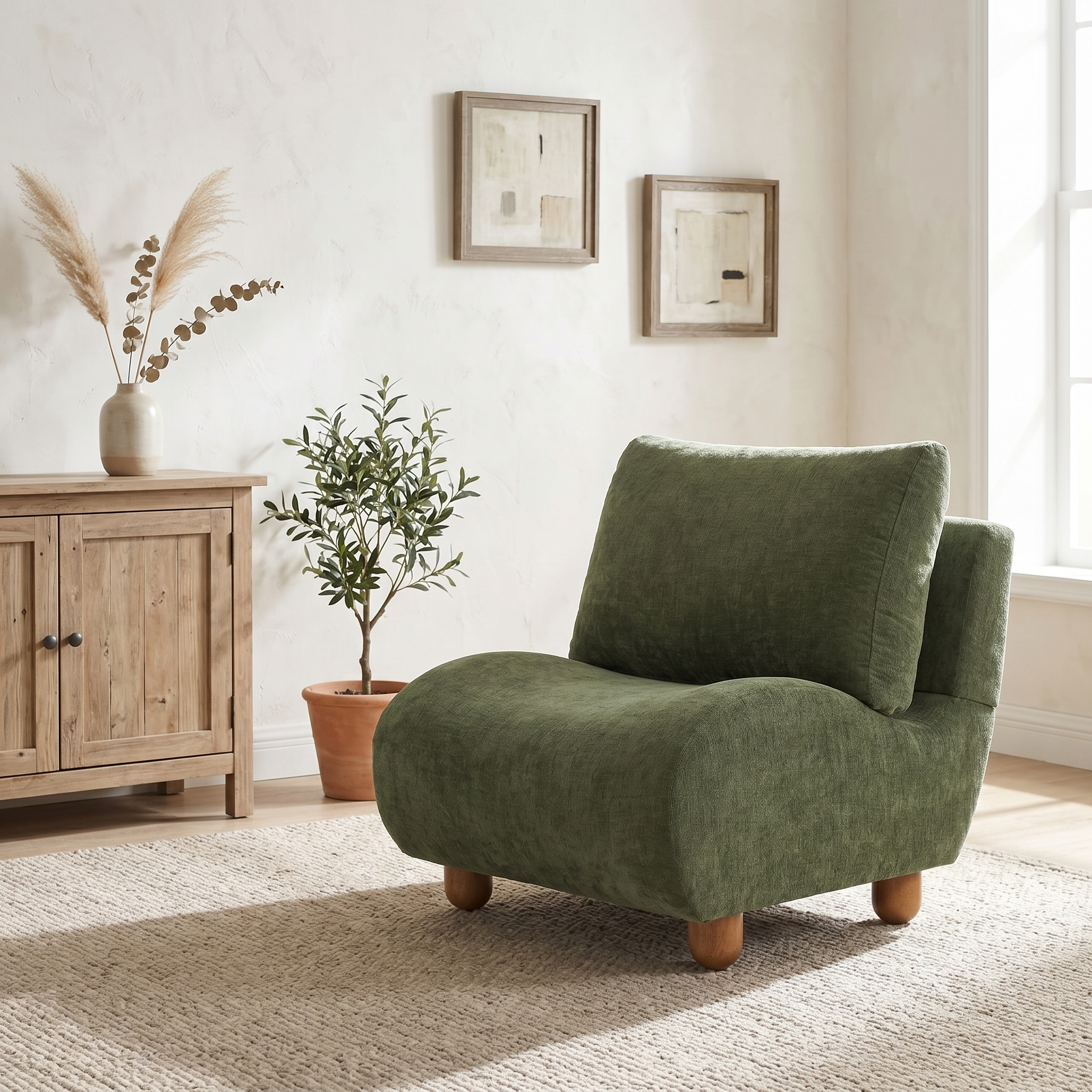 Linen Blend Accent Chair, picture 2 of 4