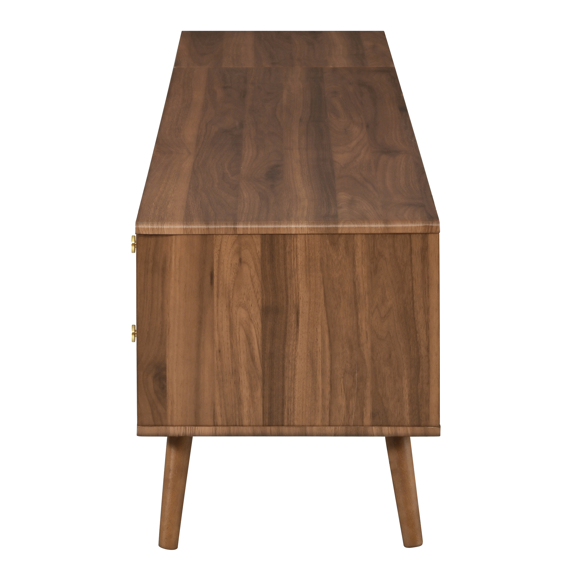 76" Modern Rattan Doors TV Stand for TVs up to 85 Inches, Wood-Grain Entertainment Center with Storage Cabinets, TV Media Console Table for Living Room, Bedroom — foto 8