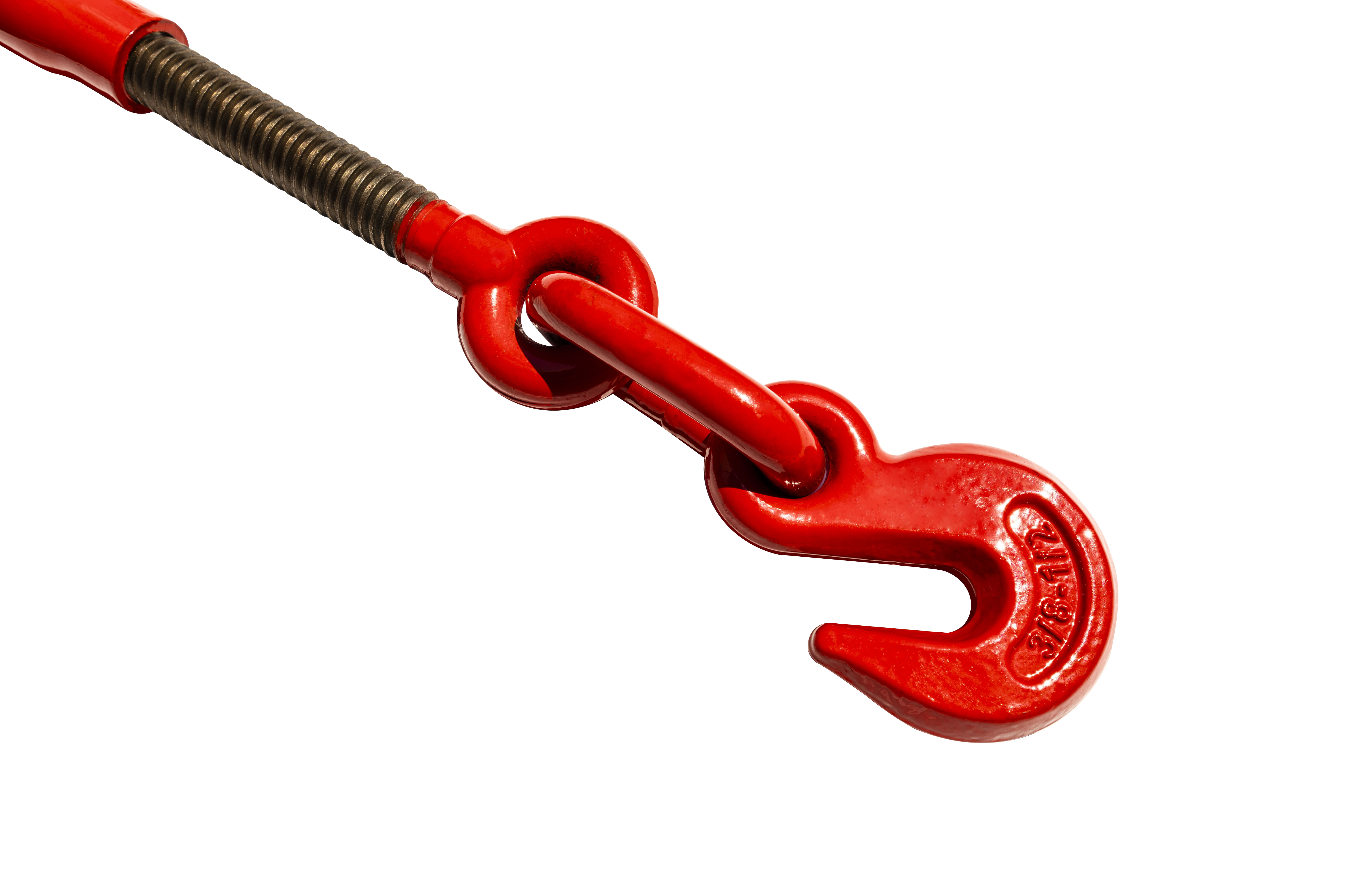 Ratchet tensioner with chain, cargo securing device - 3/8" G80 Tow Chain Bridle with Hooks, 14FT Heavy Duty Alloy Steel Recovery Chain Sling — foto 12