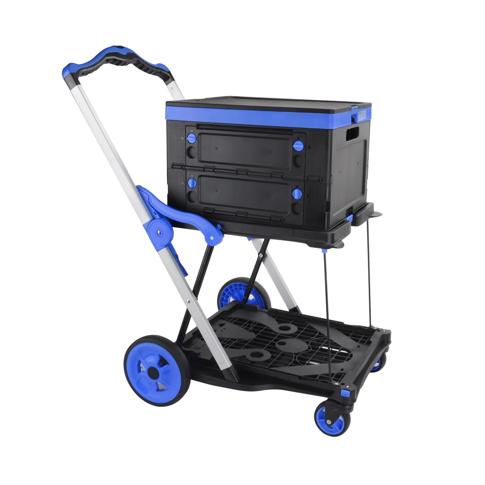 2-Tier Folding Cart Multi Use Functional Collapsible