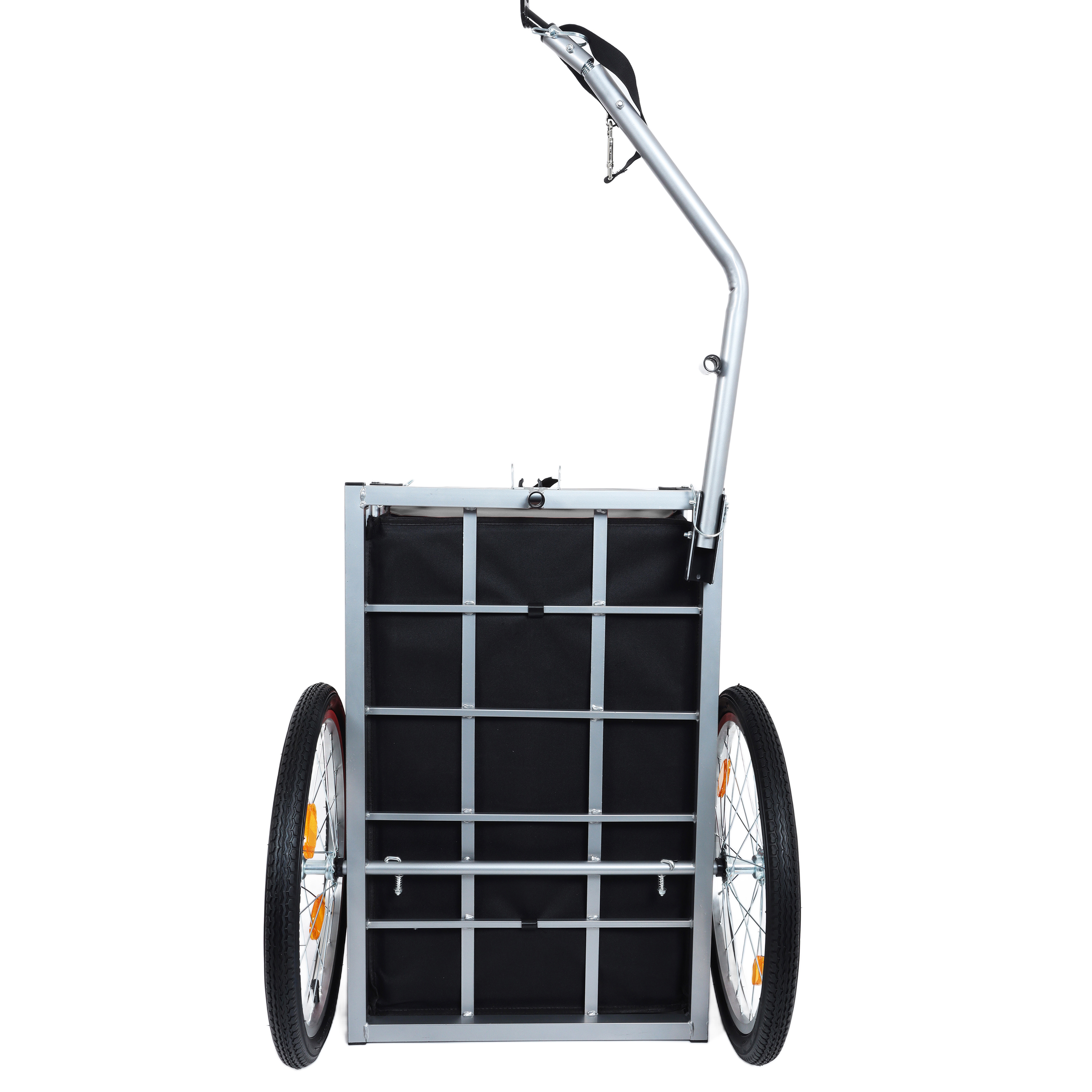Bike Cargo Trailer, Aluminum Luggage Cart,Heavy Duty 220 lbs Bicycle Wagon Cart, 20" Whee,l Folding Groceries Hauler with Safe Hitch System, Removable Cover, Oxford Fabric for Cycling Travel — foto 2