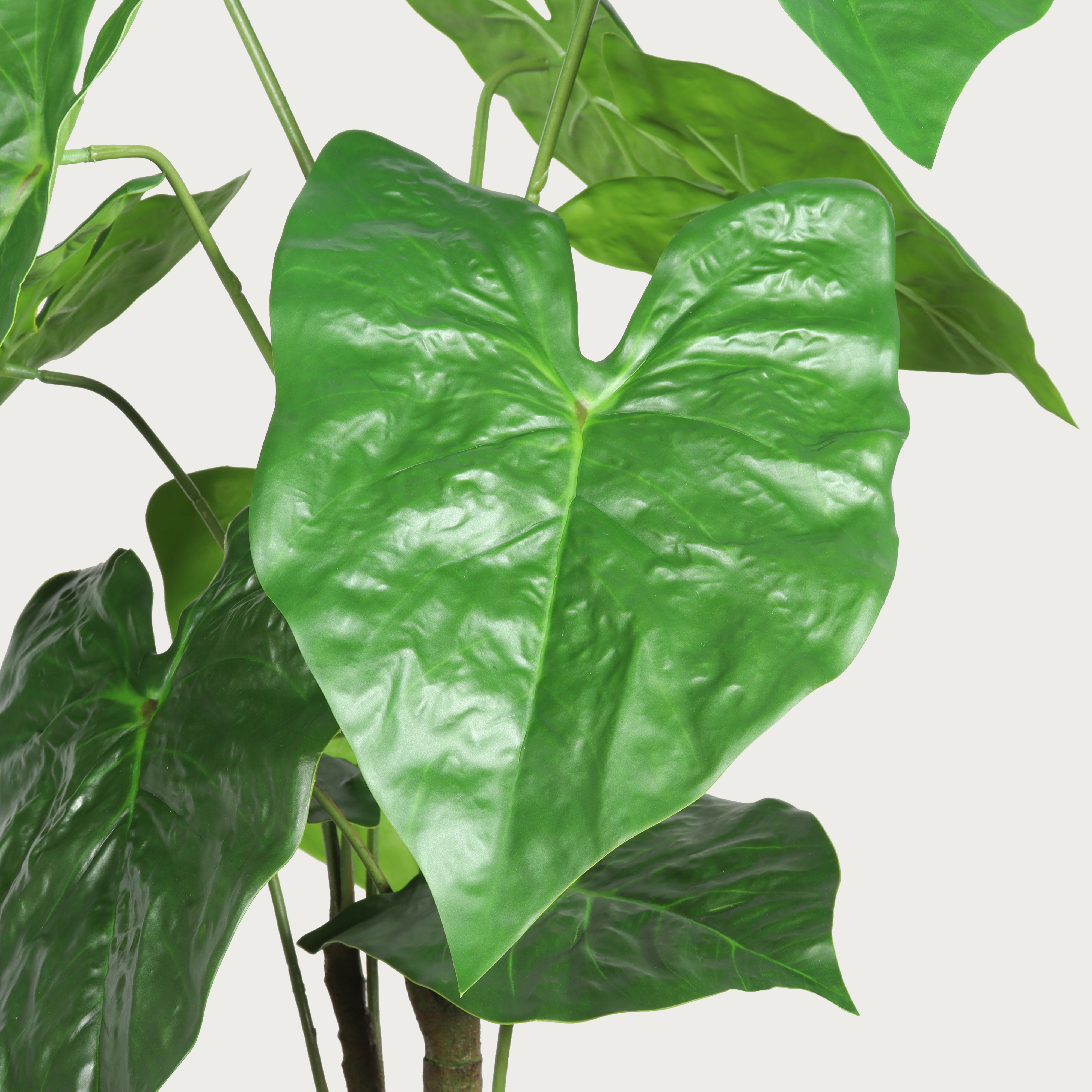 30'' Artificial Tropical Alocasia Leaf Plant With White Pot 2pc/set — foto 5